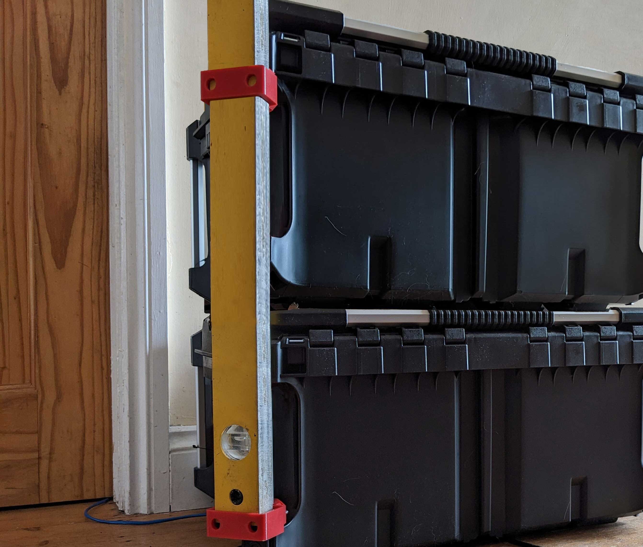 Single Level Holder Mount Kit for Milwaukee Packout Corner Rail System / Milwaukee Packout Corner Rail Single Level Holder Mount / Mount