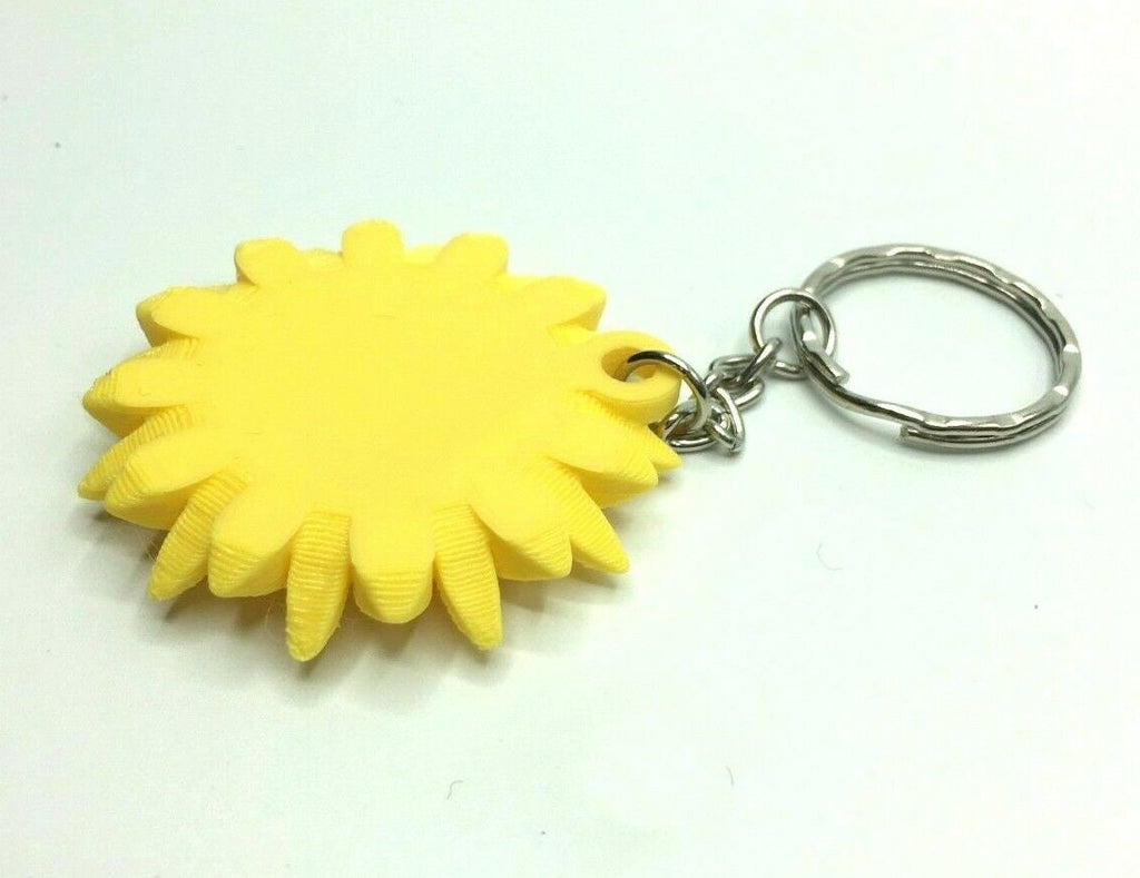 Sunflower Keyring / Sunflower Bag Charm / Floral Design Key Chain / Helianthus keyring / Sunflower Gift Keyring / Spring keyring / Flower