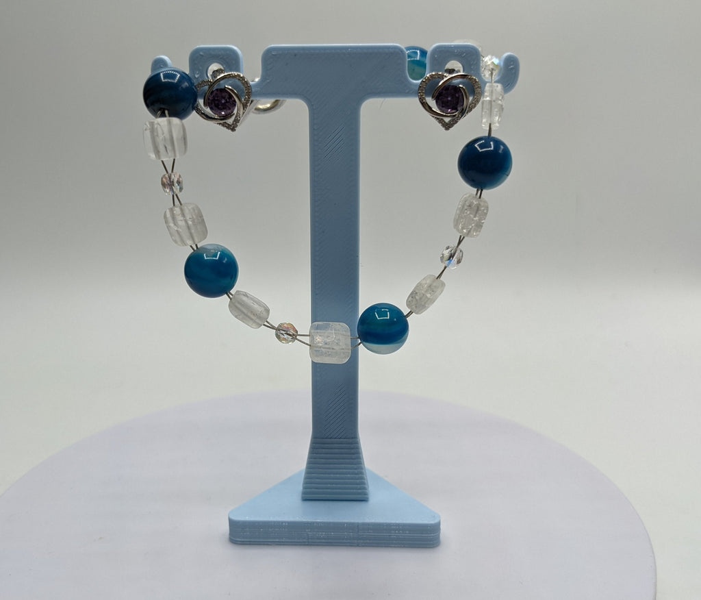 Earring & Bracelet Stand, Jewellery Holder for Earrings and Necklace, Jewellery Display Stand, , Hoop Earring Stand, Dangly Earring Stand