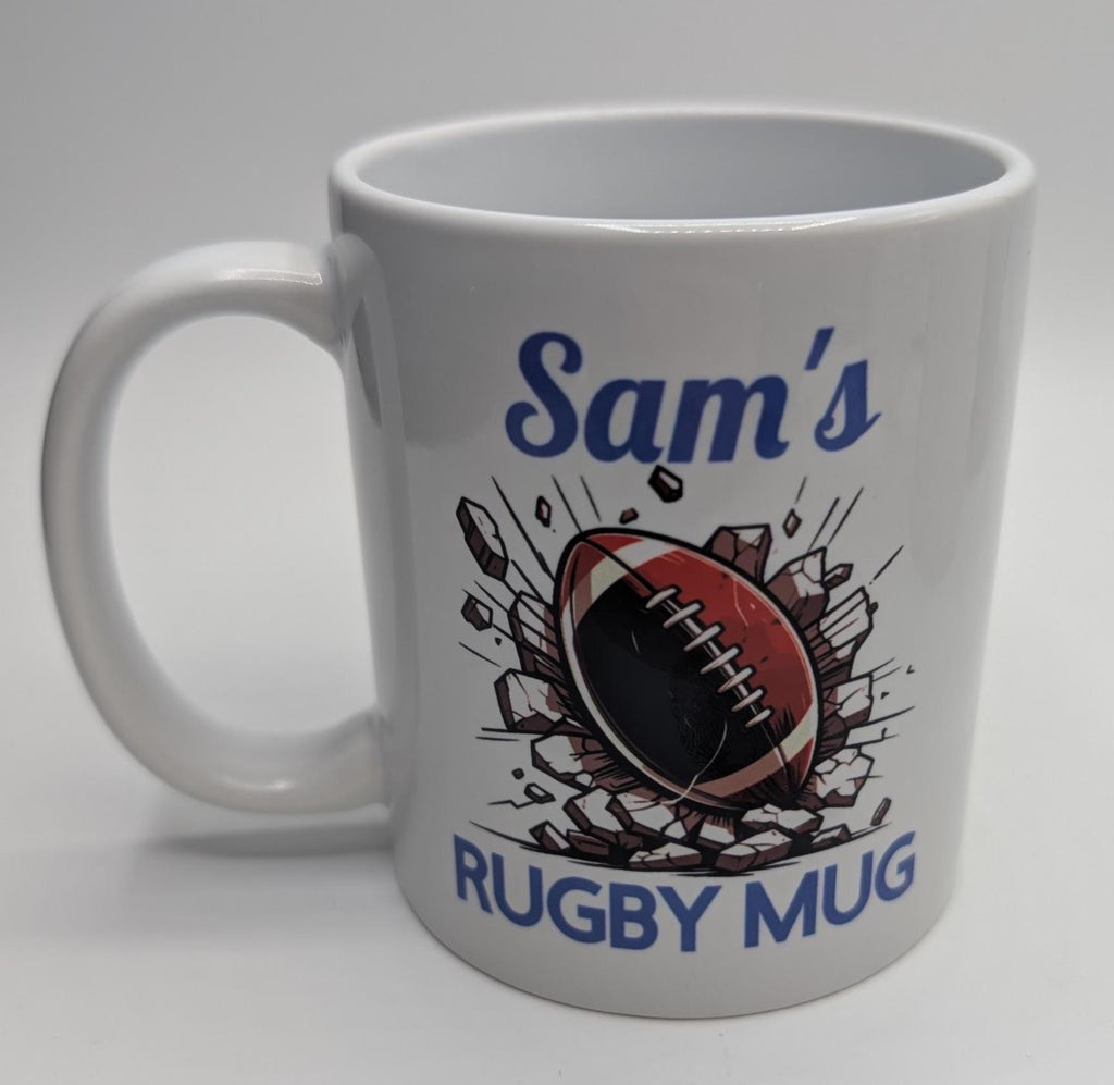 Personalised Rugby Mug / Gift for Rugby Player / Personalised Rugby Gift / Rugby Stocking Filler / Boys Rugby / Girls Rugby / Gift for Rugby