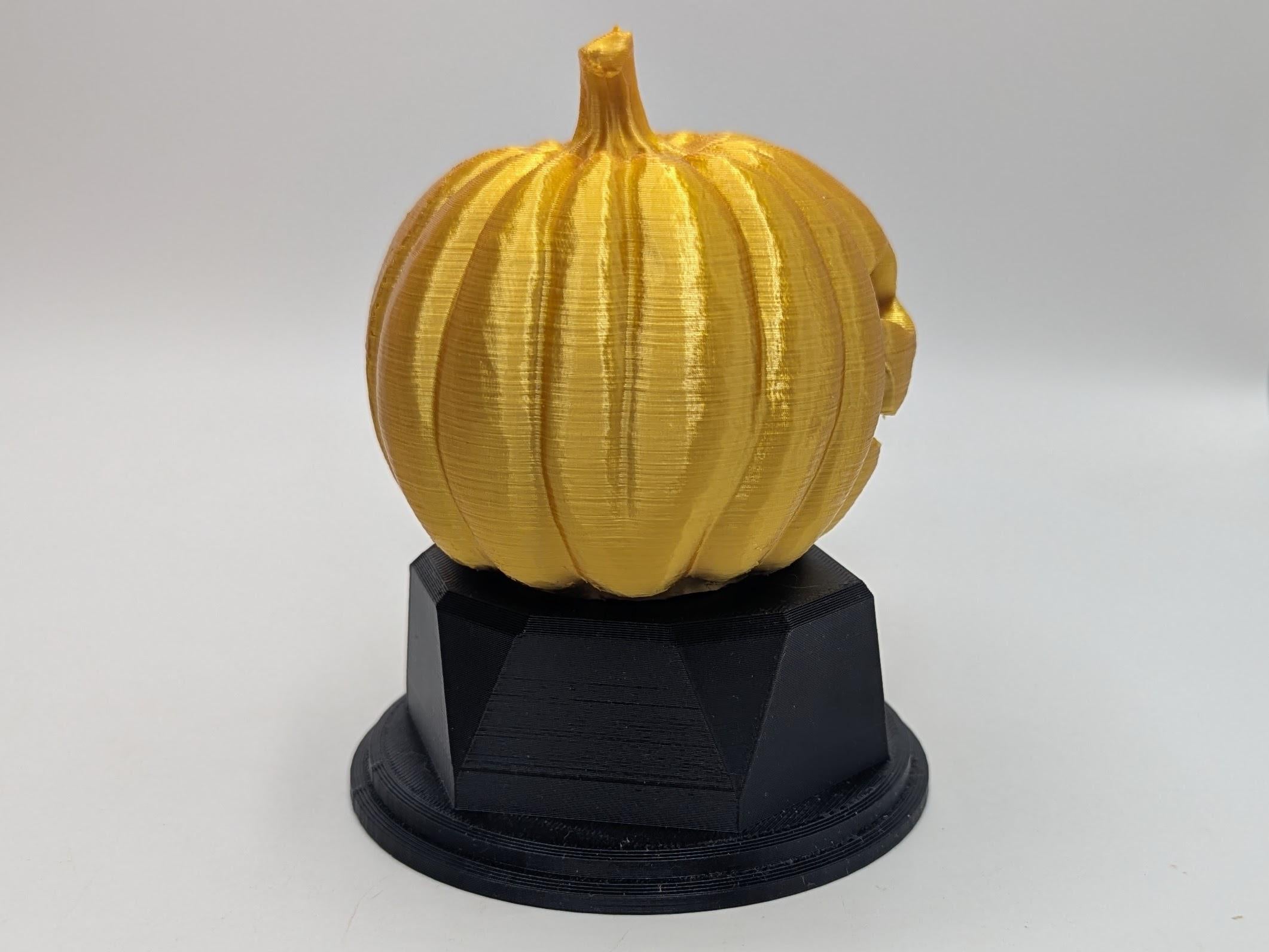 Personalised Carved Pumpkin Trophy, Halloween Award, Gift for friend, Joke Award, Personalised Pumpkin Trophy Award, Pumpkin Lover Gift