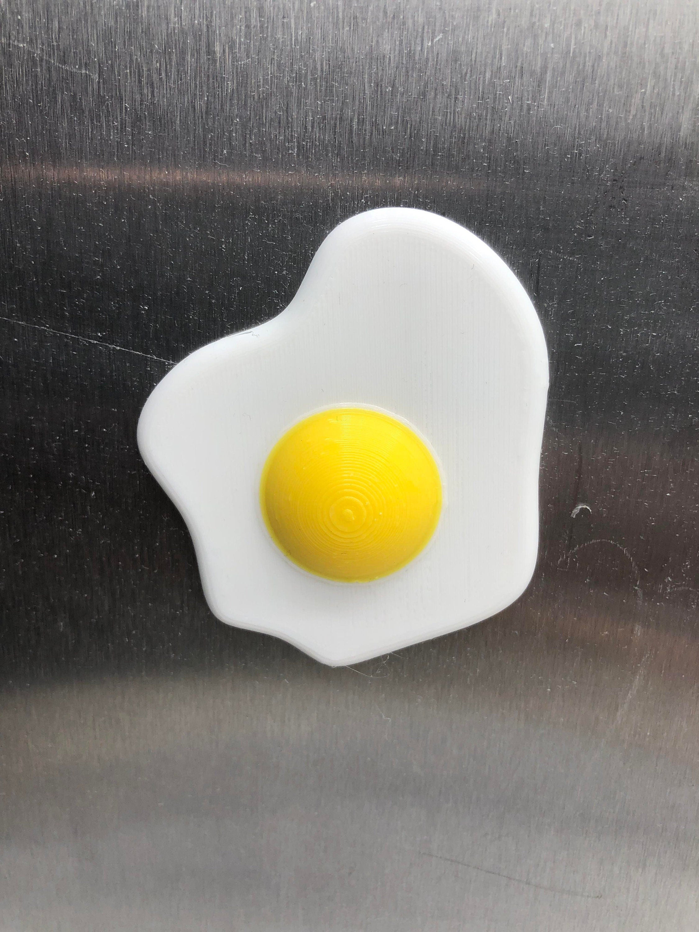 Fried Egg Shaped Magnet / Funny Novelty Magnet in the shape of Fried Egg / Egg Lovers Magnet / Magnet in the Shape of a Fried Egg / Magnet