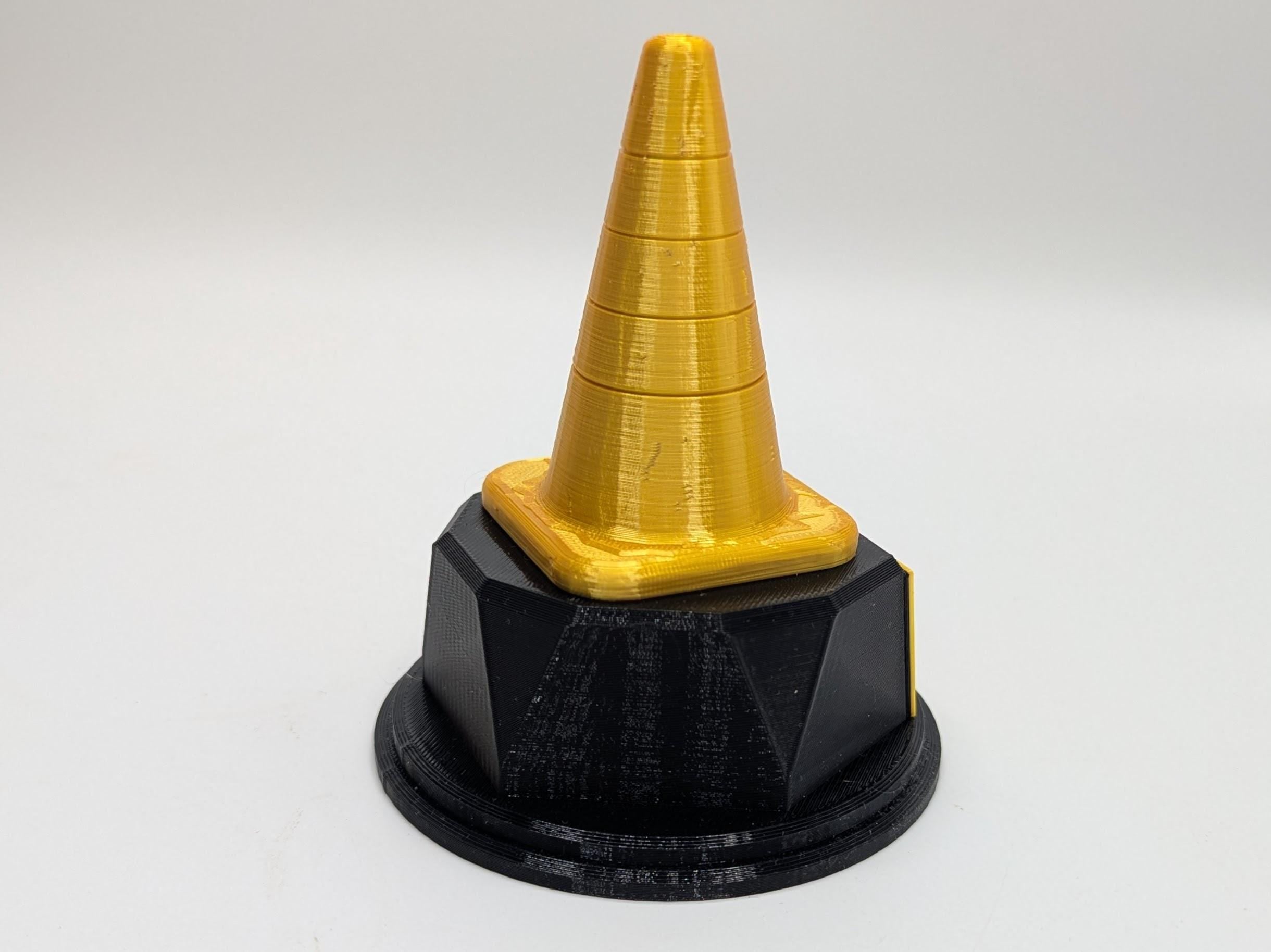 Personalised Cone Trophy, Cone Shape Gift, Cone Award Gift, Traffic Trophy, Builder Award Trophy, DIY Trophy Gift, Police Award, Cone Trophy