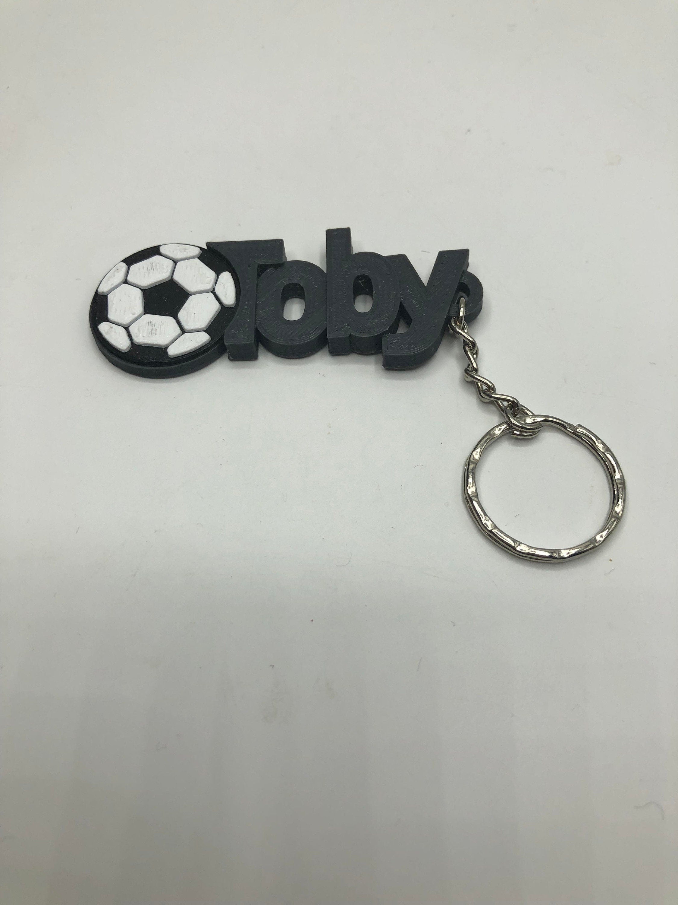 Personalised Football Keyring, Soccer Keyring, Football Party Bag, Football Team Bag Tag, Football Gift, Football Favour, Under 5 Pound