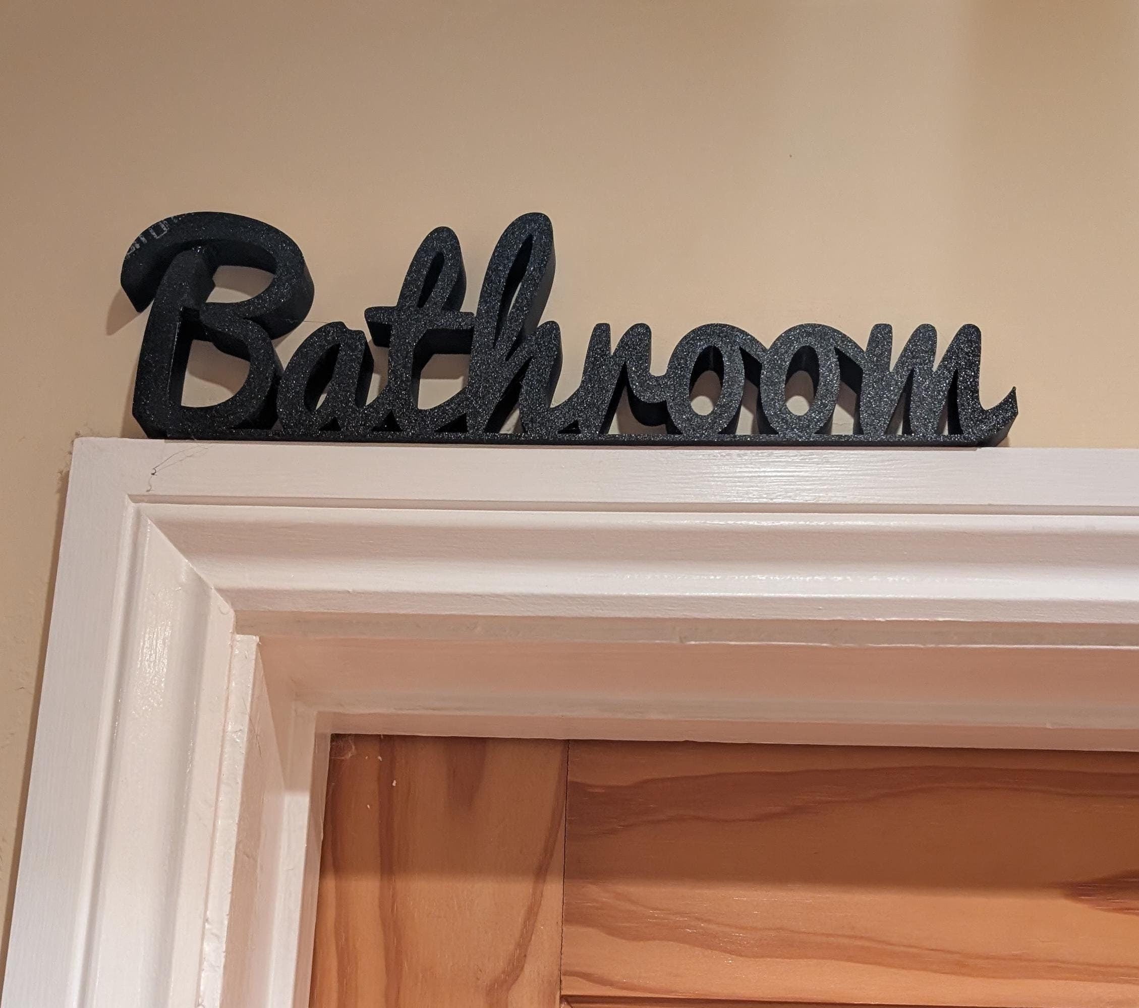 Bathroom Door Sign, Toilet Door Sign, Plaque for Toilet, Custom Door Sign, The Loo, Toilet Sign, Door Topper, Bathroom Sign, Above Door Sign