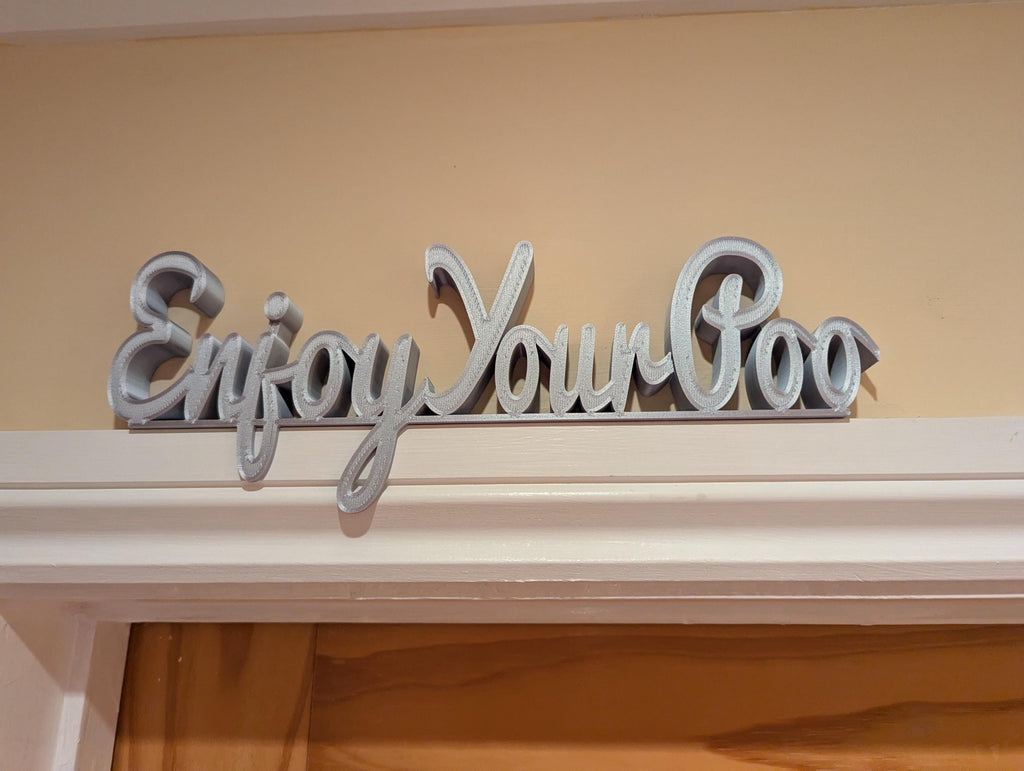 Enjoy Your Poo Door Sign, Toilet Door Topper, Toilet Door Sign, Bathroom Door Sign, Custom Door Sign, Restroom Door Sign, Quirky Door Sign