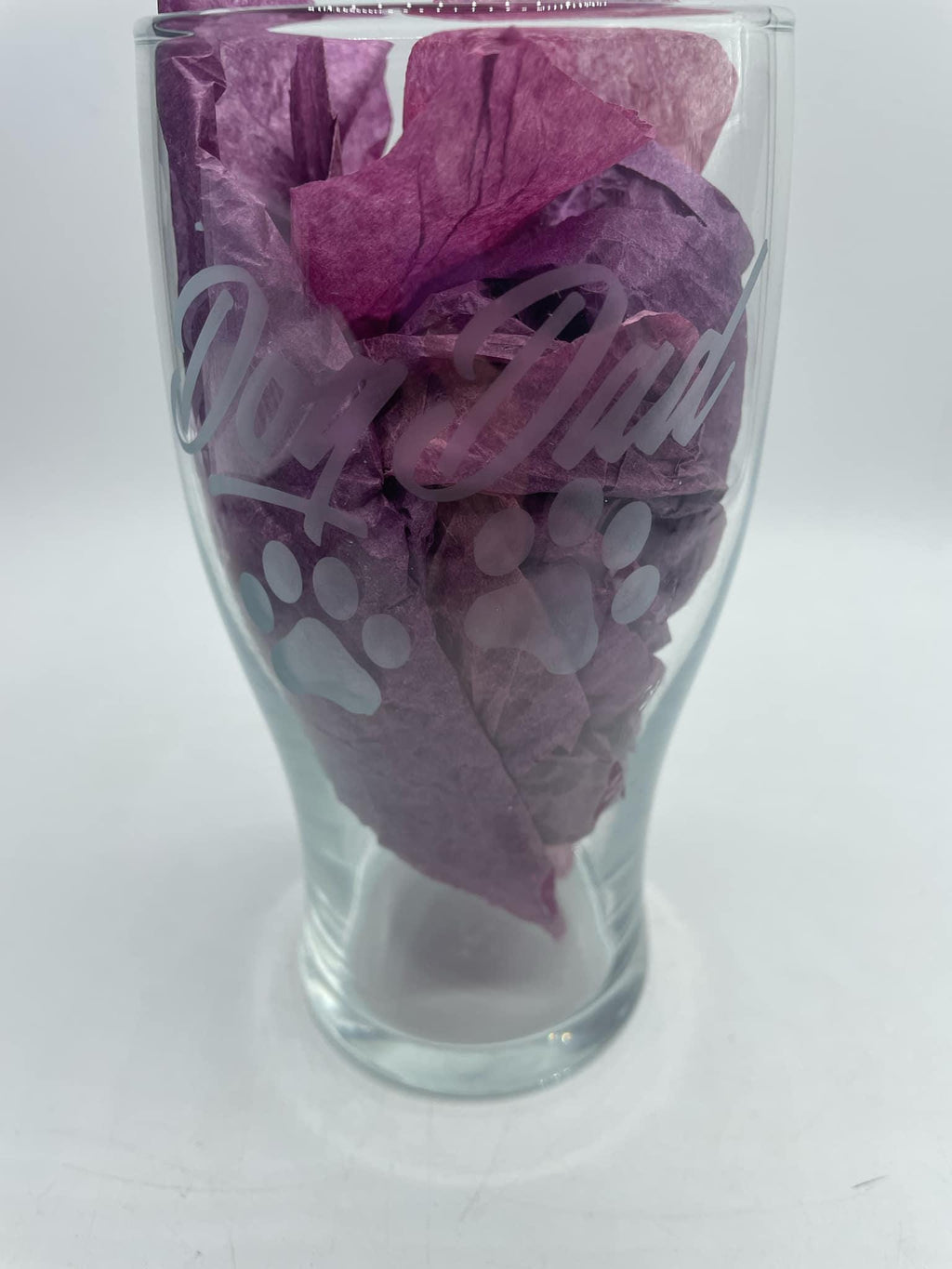 Etched Dog Dad Pint Glass / Father's Day Gift / Dad Gift / Anniversary Present / Christmas Gift / Gift for Dog Lover / Christmas Dog Gift