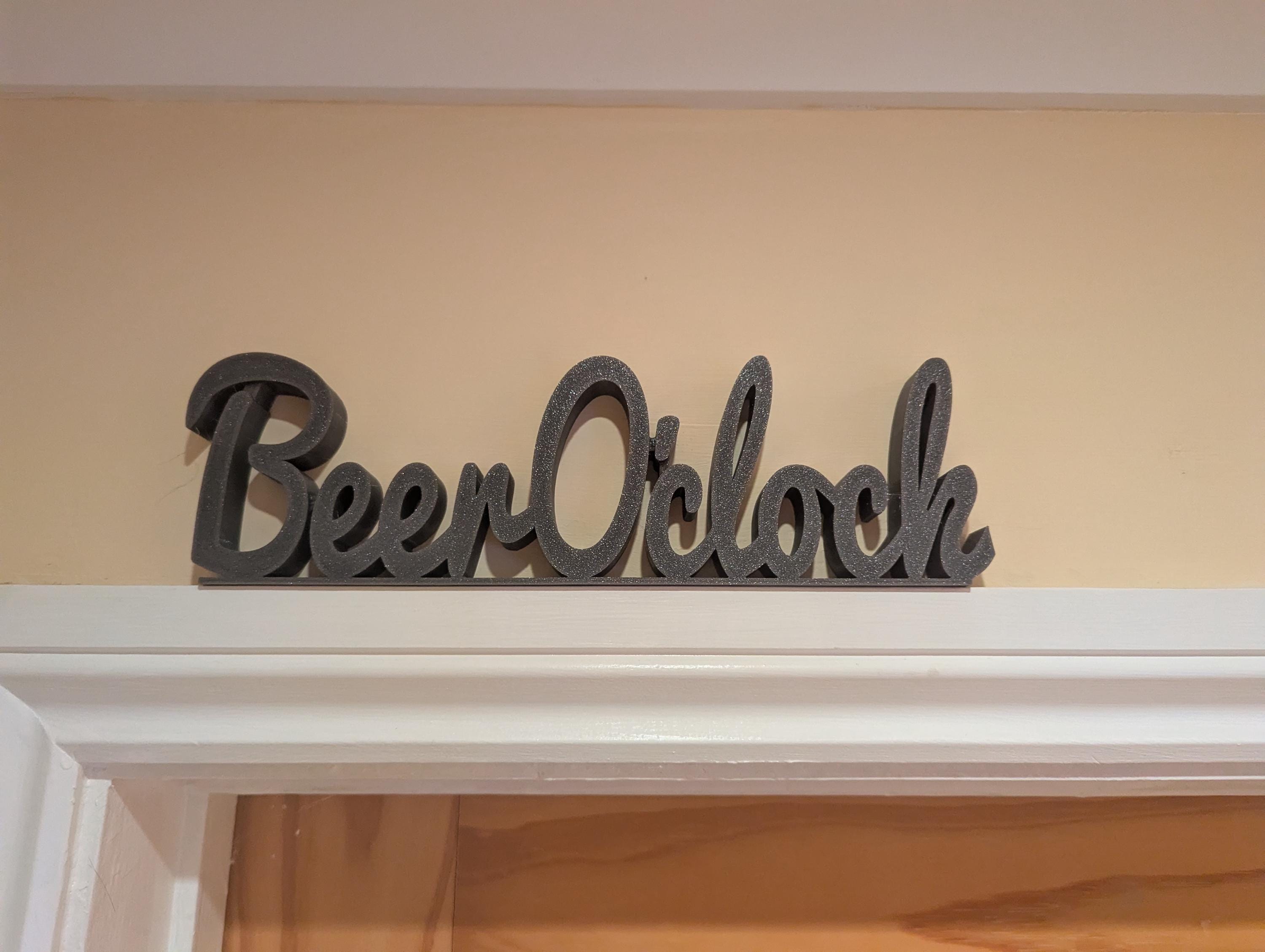 Beer O'Clock Door Sign, Beer Door Sign, Door Topper, Custom Door Sign, Beer Lover Sign, Above Door Sign, Quirky Door Sign, Fun Beer Bar Sign