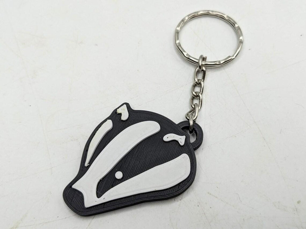 Badger Keyring / Badgers Head Key Chain / Badger Bag Tag Charm / Wildlife Keyring / Under 5 pound / Badger Keychain / Badger Gift / Badgers