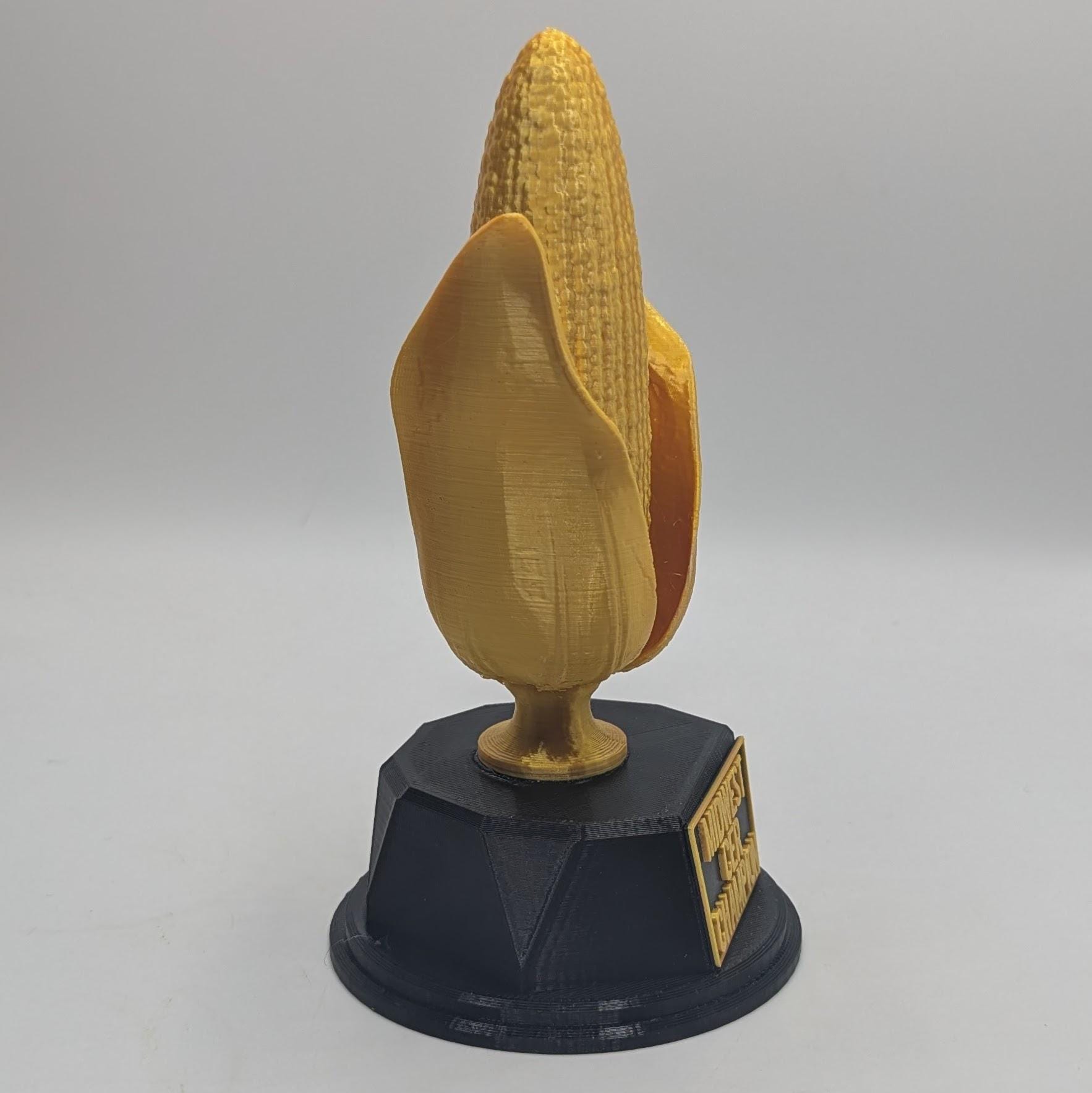 Personalised Corn On The Cob Trophy, Custom Trophy Gift, Corn On The Cob Lover, Sweetcorn Trophy Award, Sweetcorn Shaped Gift, Corn On Cob