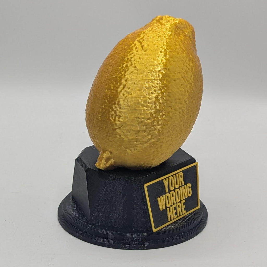 Personalised Lemon Trophy, What A Lemon Trophy, Golden Lemon Award, Custom Trophy, Lemon Gift , Funny Trophy, Lemon Lover, Office Trophy
