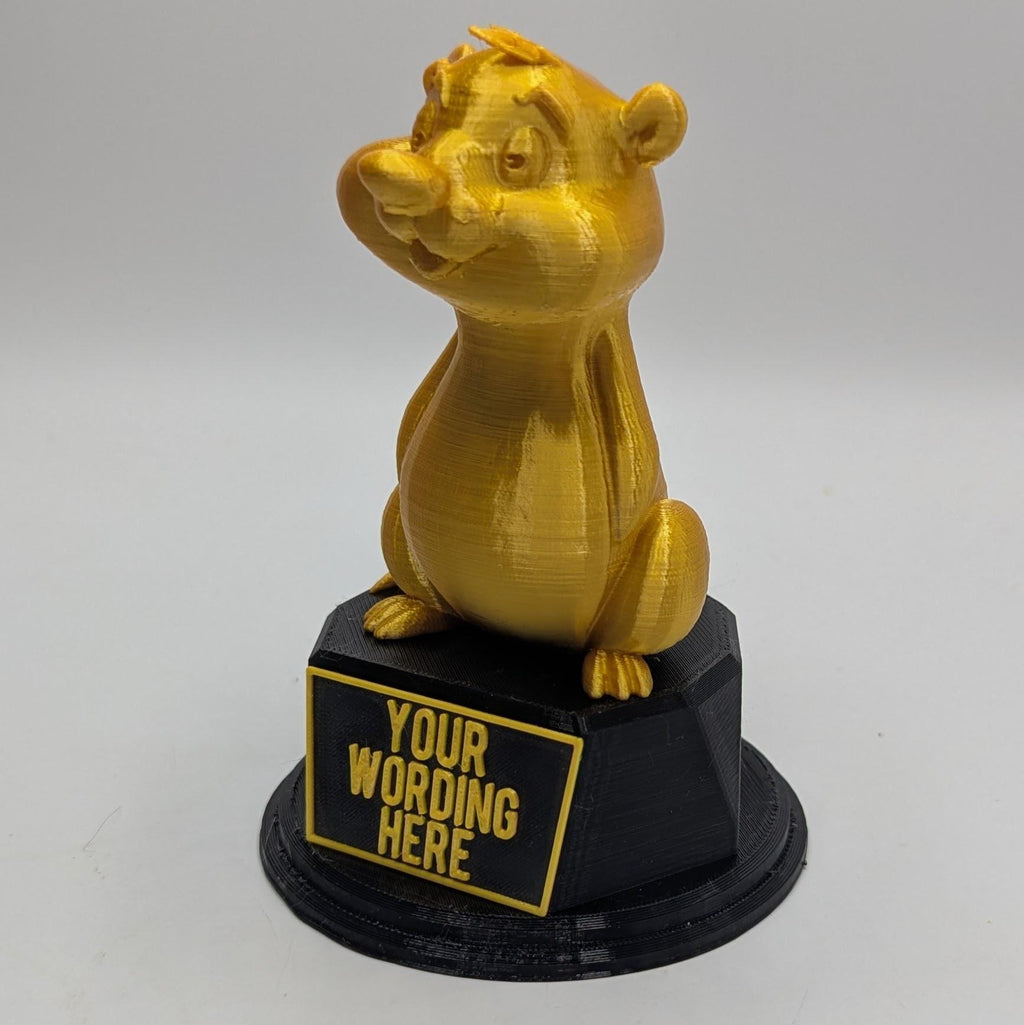 Personalised Gopher Trophy, Ground Squirrel Trophy, Gift for Gopher Lover, Custom Trophy Gift, Gopher Award, Office Trophy, Animal Lover