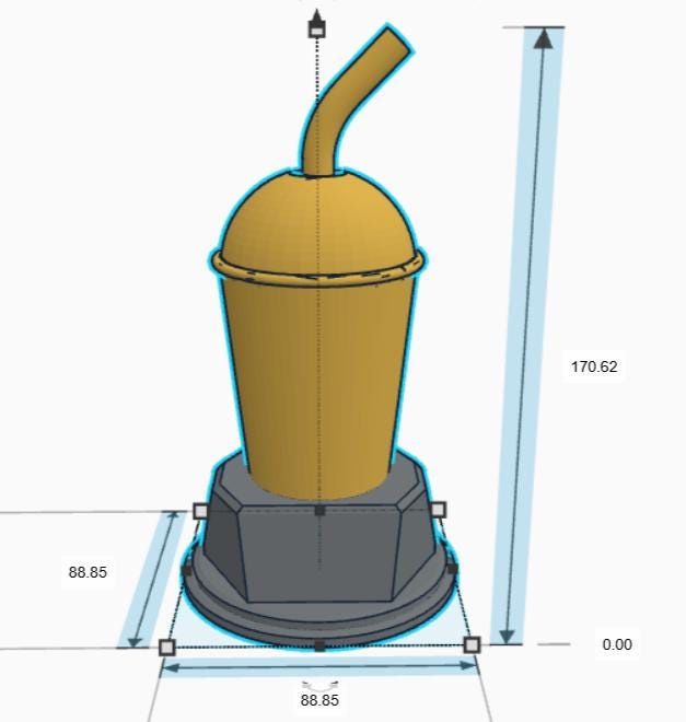 Personalised Milkshake Trophy, Milkshake Award Gift, Custom Trophy Gift, Funny Milkshake Award Gift, Office Trophy, Milkshake Lover Gift