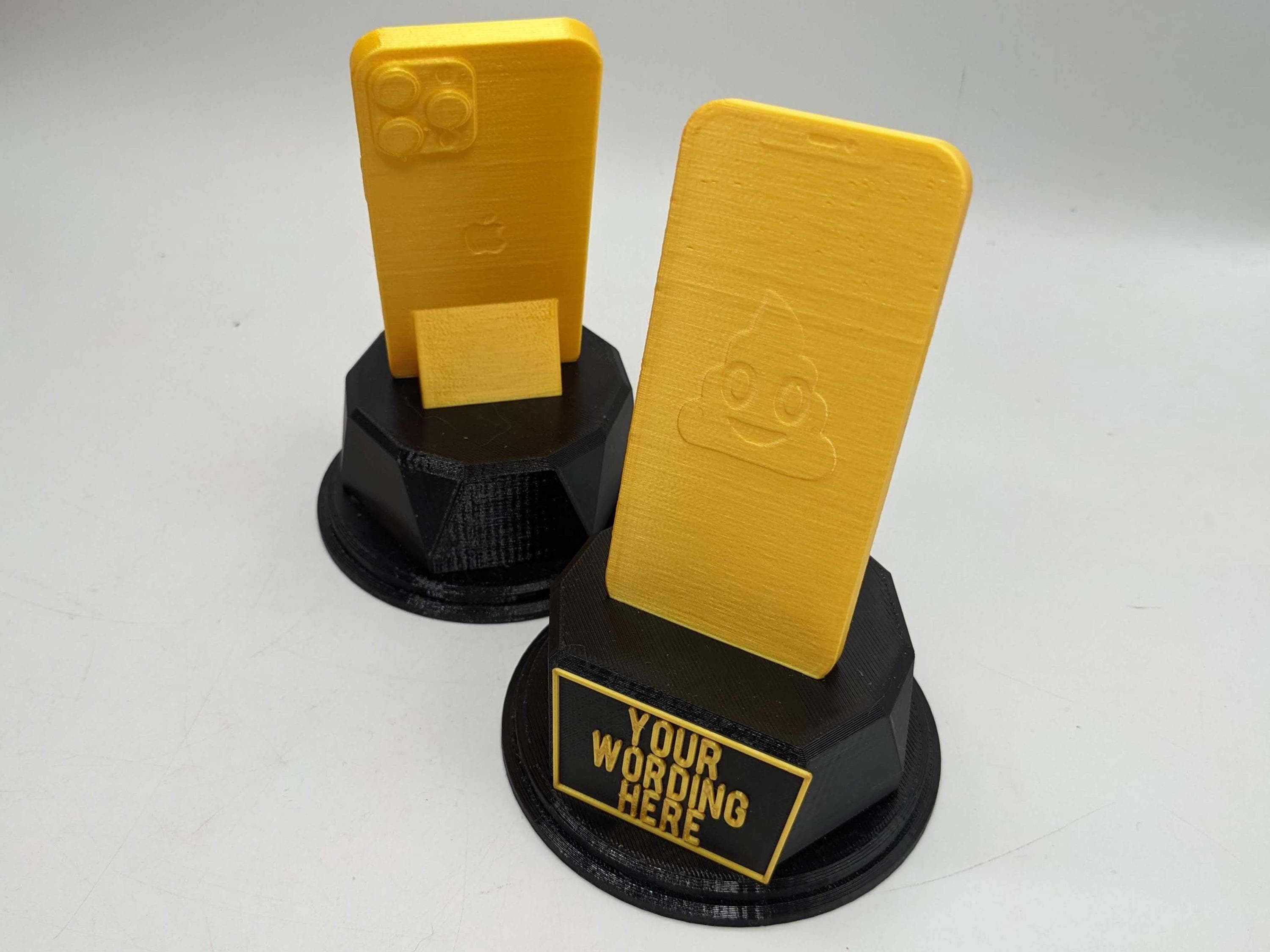 Personalised Phone Trophy / Phone Trophy / Phone Award / Gift for Mobile Phone User / Funny Mobile Award / Mobile Phone Joke Trophy / Phone