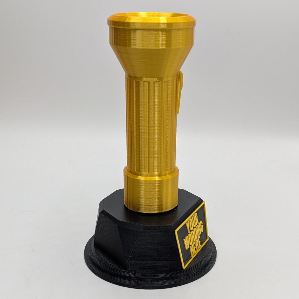 Personalised Torch Trophy, Custom Trophy Gift, Builder Trophy Gift, Mechanic Trophy, Best Mechanic Award, Engineer Award, DIY Trophy Gift