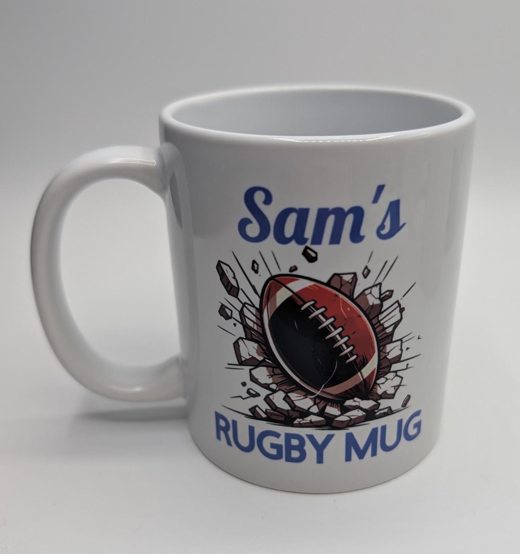 Personalised Rugby Mug / Gift for Rugby Player / Personalised Rugby Gift / Rugby Stocking Filler / Boys Rugby / Girls Rugby / Gift for Rugby