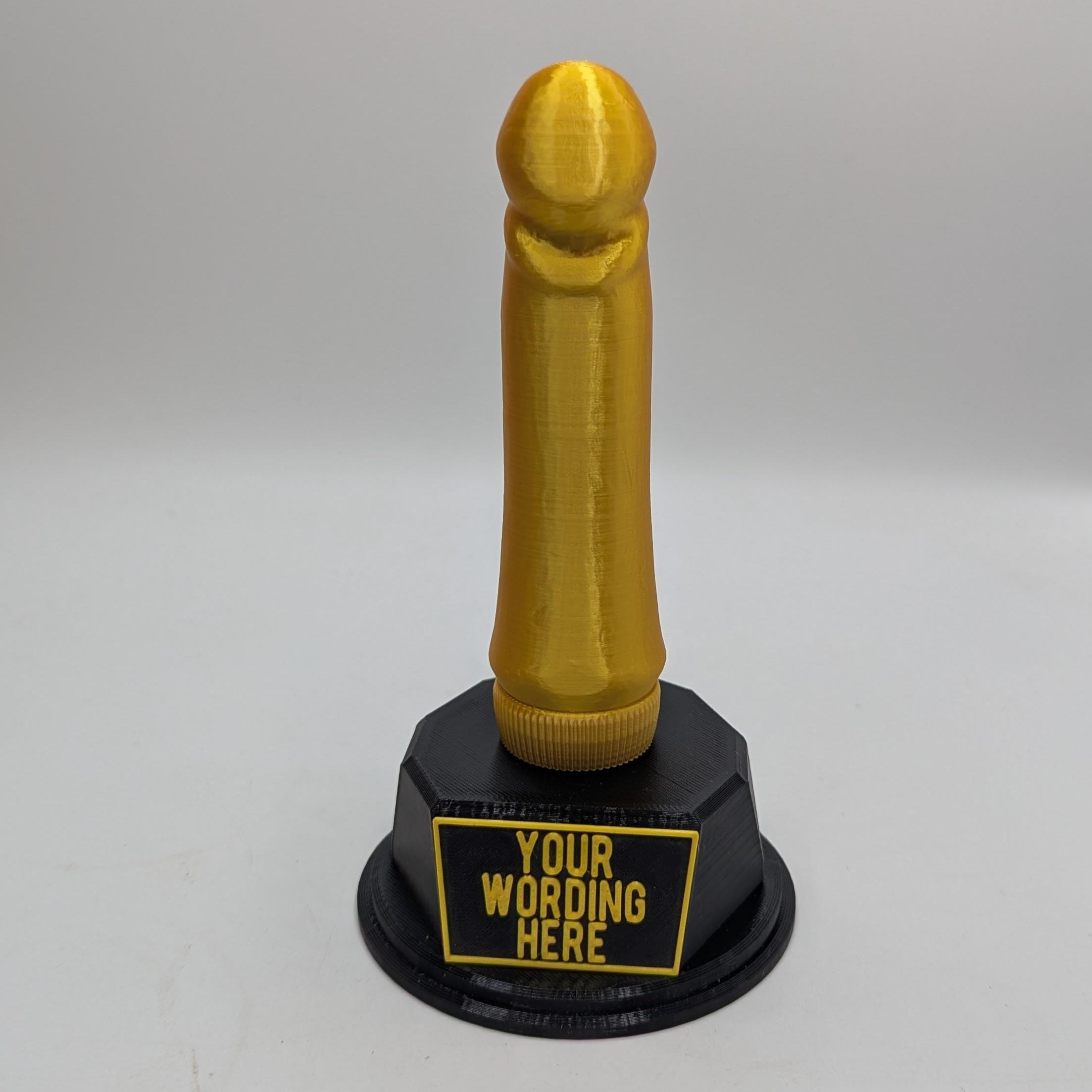 Personalised Dildo Trophy, Custom Trophy Gift, Biggest Dildo Award, Dildo Gift, Dildo Shaped Gift, Dildo Award Trophy, Joke Dildo Award Gift