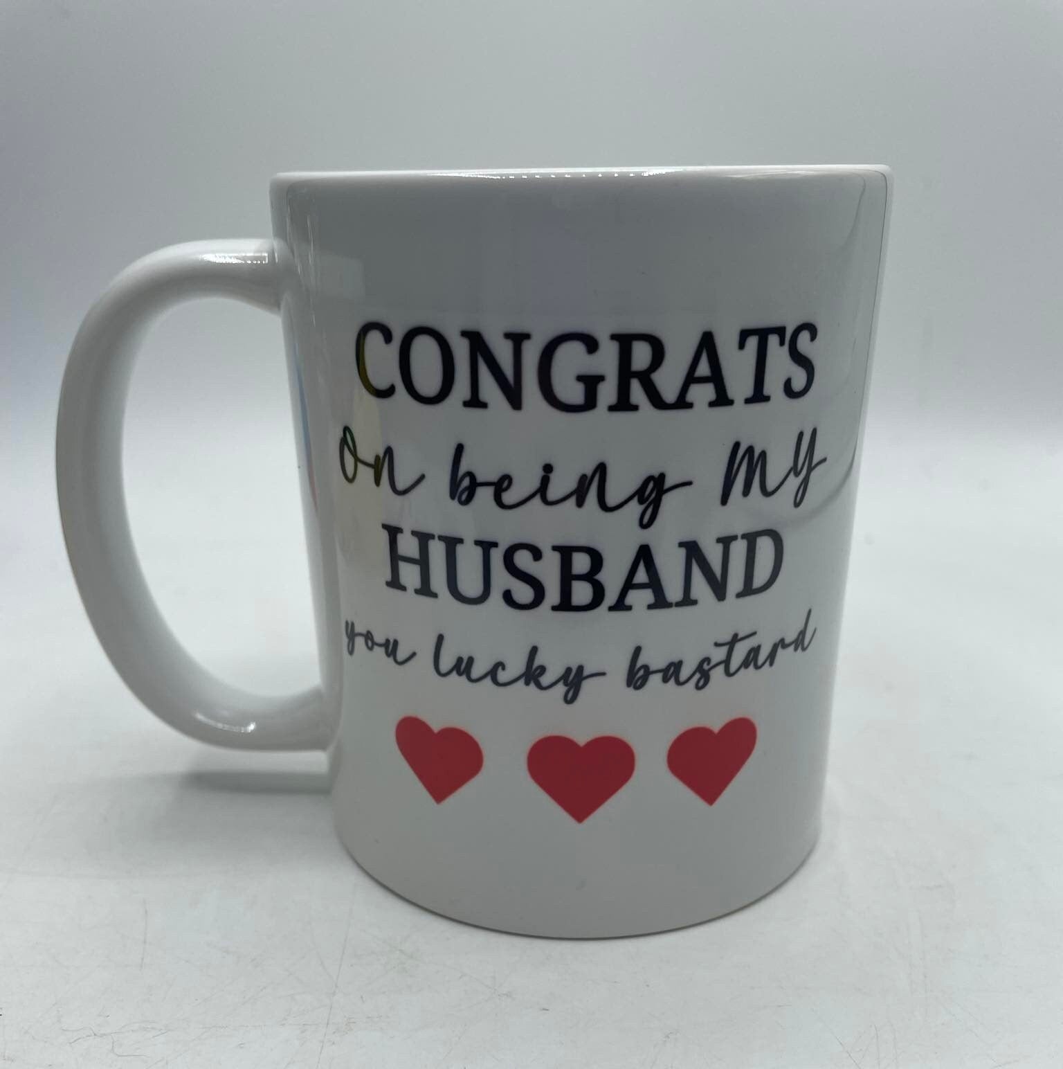 Congrats on being my Husband Mug / Valentines Mug / Funny Mug / Novelty Husband Mug / Relationship Gift / Male Relationship Gift / Mug Gift