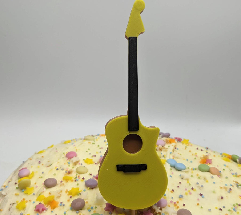 Acoustic Guitar Cake Topper / Guitarist Cake Topper / Gift for Acoustic Guitarist Birthday / Music Teacher Cake / Acoustic Guitar Gift