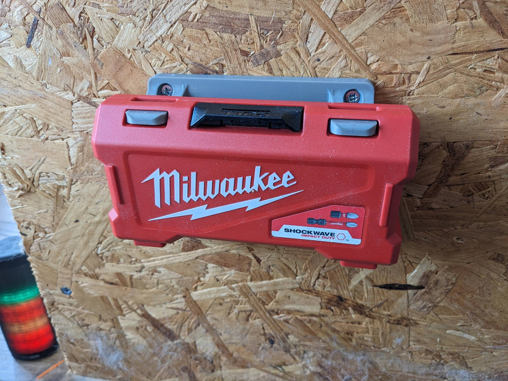 Wall Mount for Milwaukee Shockwave Bit Set Boxes / SHOCKWAVE Box Wall Mount / Milwaukee Shockwave Bit Set Boxes Mount / Wall Mount Milwaukee