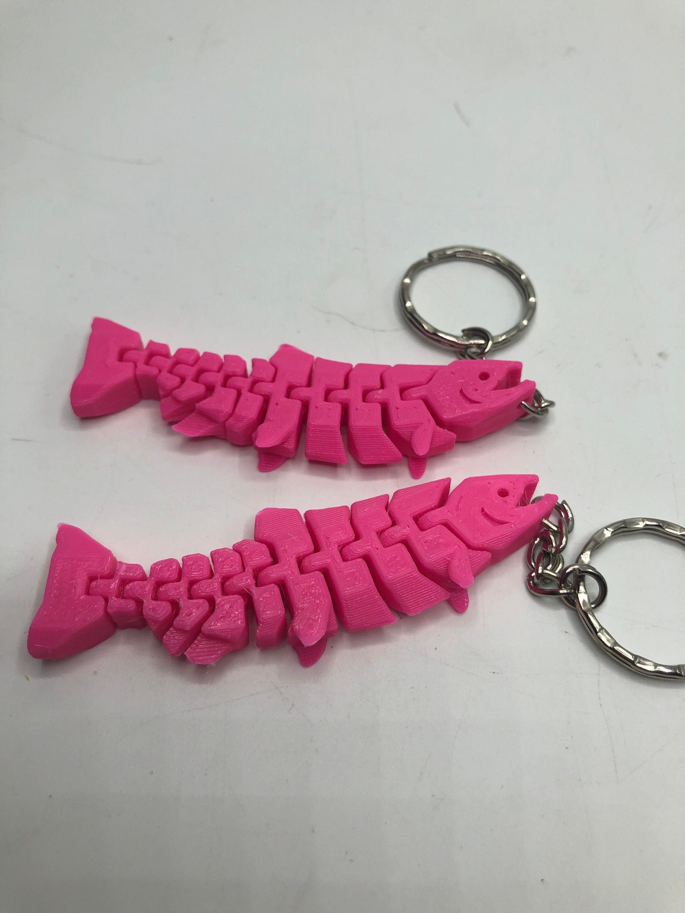 Fish Flexible Wiggly 3D Keyring / Bag Tag / Gift for Fishermen / Fishing / Anglers / Fun Fish Gift / Fish Bag Tag / Keyring / Fisherman Gift