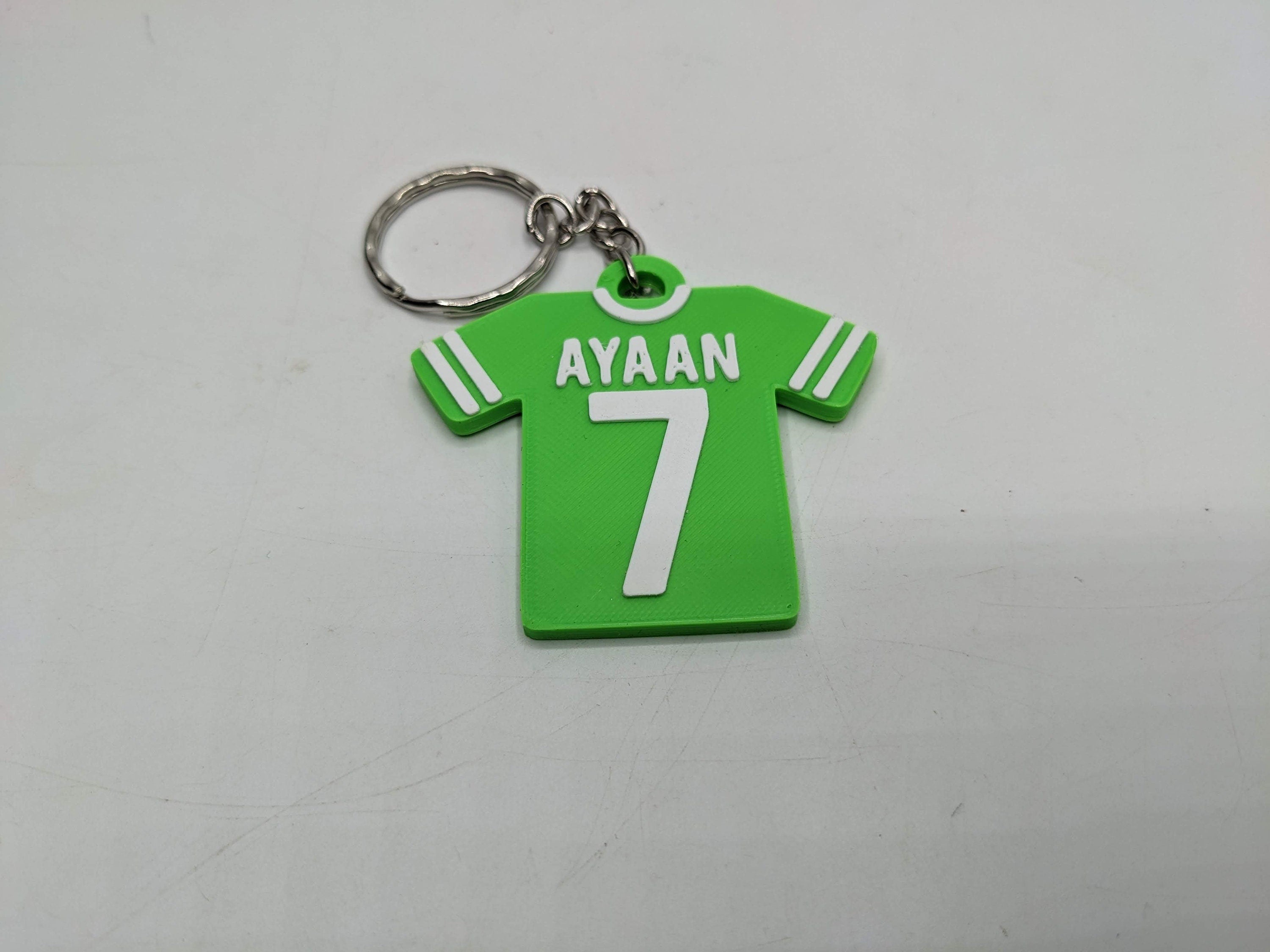 Personalised Football Shirt Keyring / Soccer Keyring / Football Party Bag Filler / Football Team Bag Tags / Football Gift / Football Favour