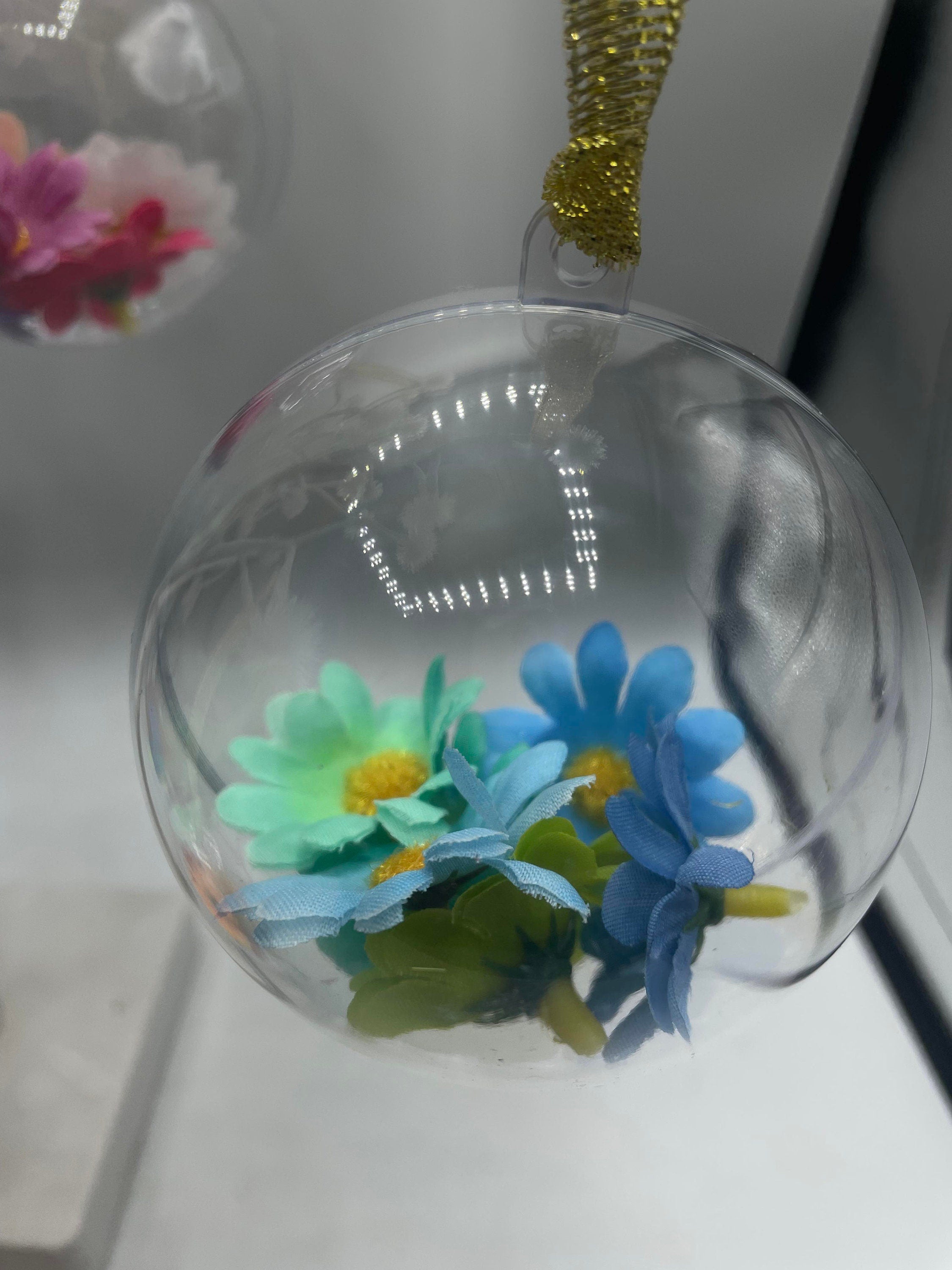 Personalised Daisy Bauble, Sunflower Bauble, Flower Bauble, Forget Me Not Bauble, Rose Bauble, Gerbera Bauble, Christmas Daisy, Daisy Flower