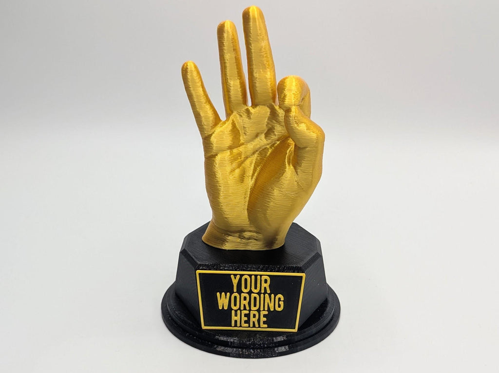 Personalised Ok Trophy, OK Gesture Trophy, Okay Trophy Award, Custom Trophy, Golden Award, Hand Gesture Trophy, Funny Trophy, Office Trophy