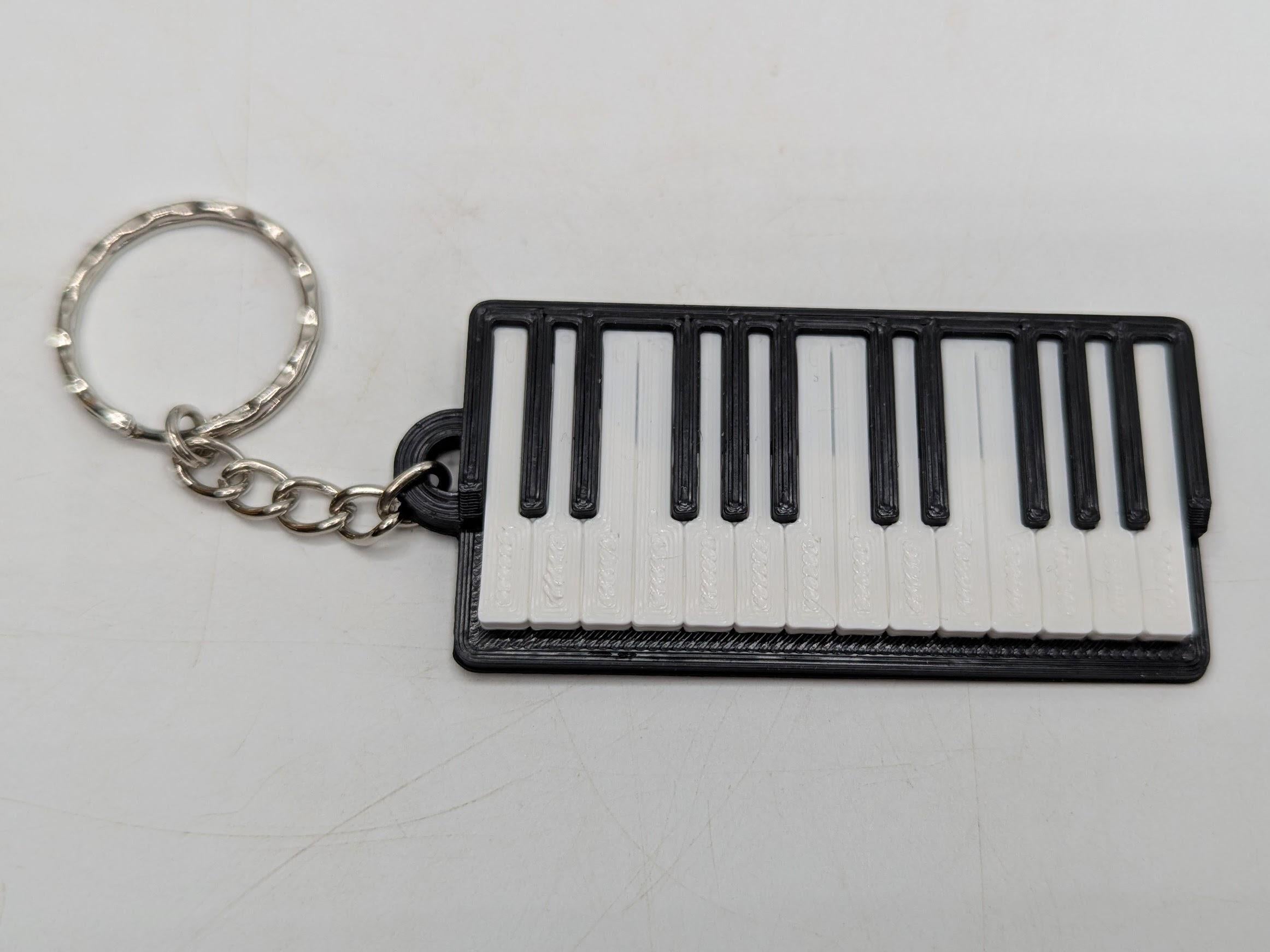 Piano Keyring, Keyboard Keyring, Piano Shape Gift, Piano Player Gift, Music Teacher Gift, Musician Keyring, Pianist Gift, Piano Lover Gift