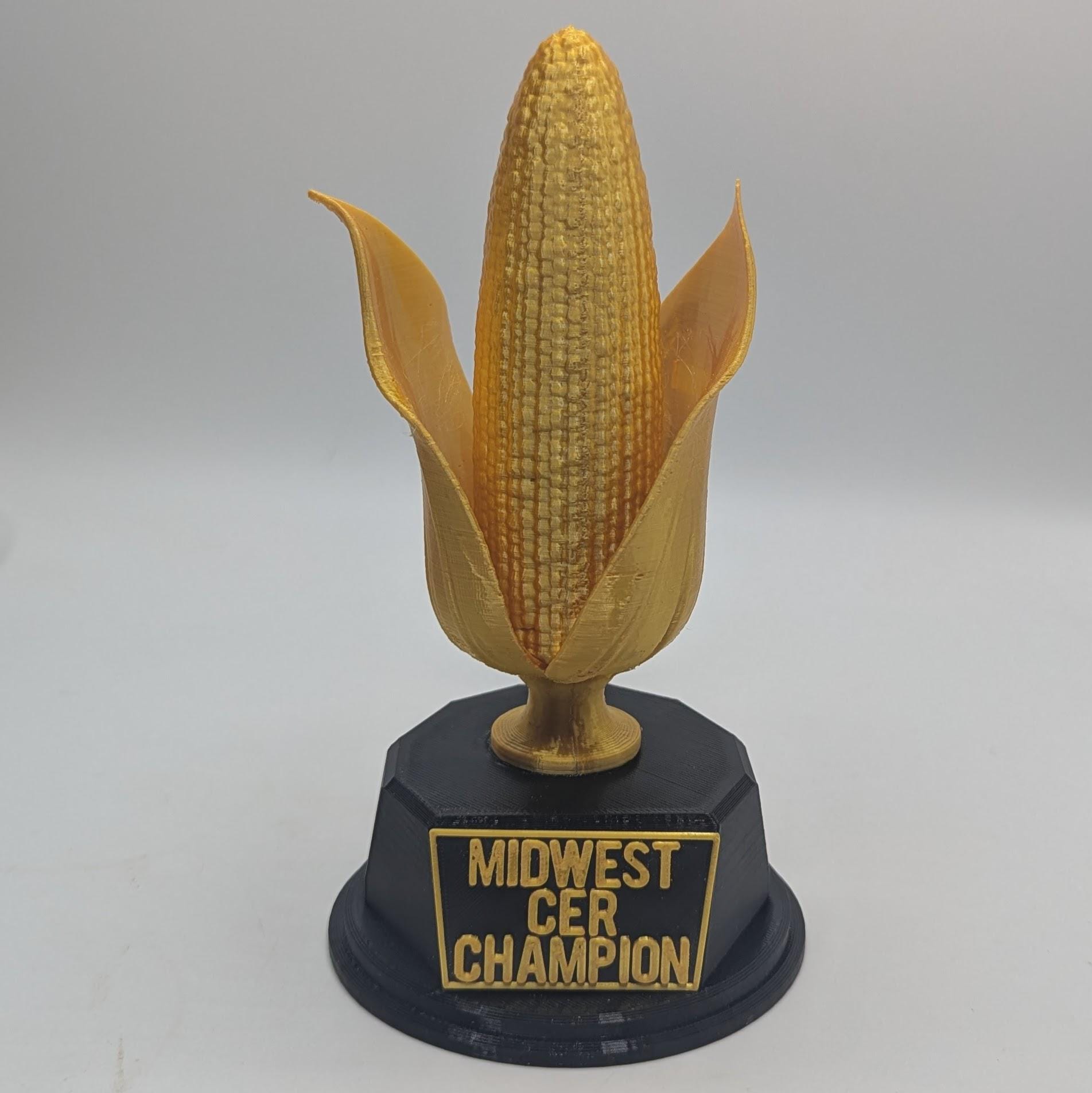 Personalised Corn On The Cob Trophy, Custom Trophy Gift, Corn On The Cob Lover, Sweetcorn Trophy Award, Sweetcorn Shaped Gift, Corn On Cob