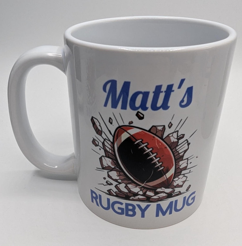 Personalised Rugby Mug / Gift for Rugby Player / Personalised Rugby Gift / Rugby Stocking Filler / Boys Rugby / Girls Rugby / Gift for Rugby