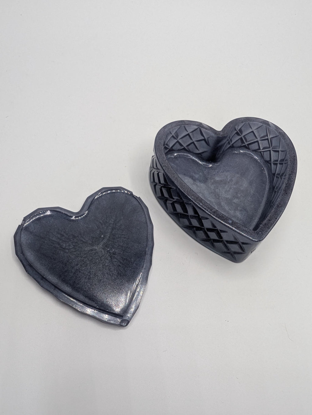 Handmade Trinket Box, Handmade Resin Heart, Heart Trinket Box for Rings, Trinket Heart Storage, Jewellery Storage Heart, Jewelery Box Heart