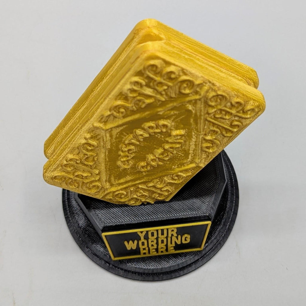 Personalised Custard Cream Trophy, Biscuit Fun Trophy, Custard Cream Lover Gift, Custard Cream Award,  Biscuit Lover Gift, Custom Trophy
