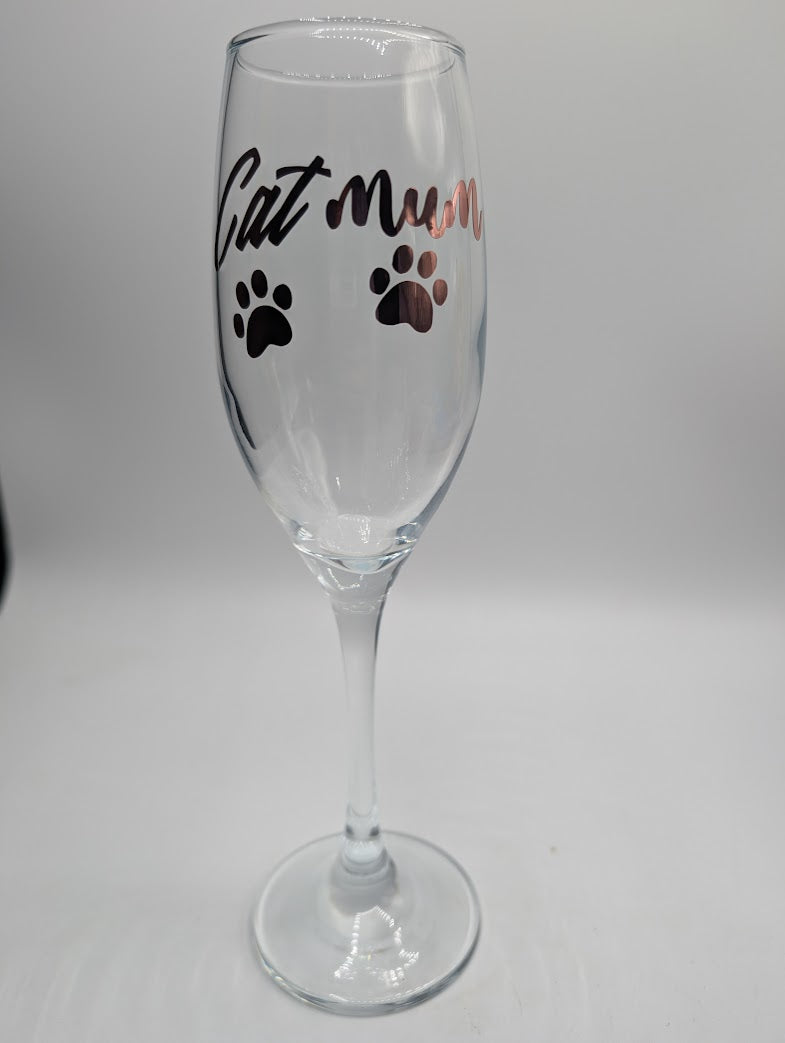 Cat Mum Glass / Cat Mum Gin/Wine/Latte/Prosecco Glass / Mother's Day Gift / Mum Gift / Cat Mam Glass / Christmas Gift / Cat Mum / Cat Mam