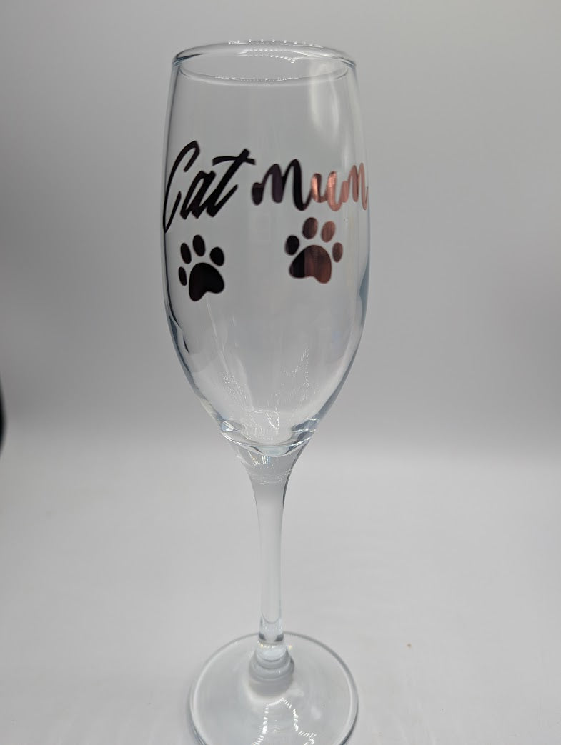 Cat Mum Glass / Cat Mum Gin/Wine/Latte/Prosecco Glass / Mother's Day Gift / Mum Gift / Cat Mam Glass / Christmas Gift / Cat Mum / Cat Mam