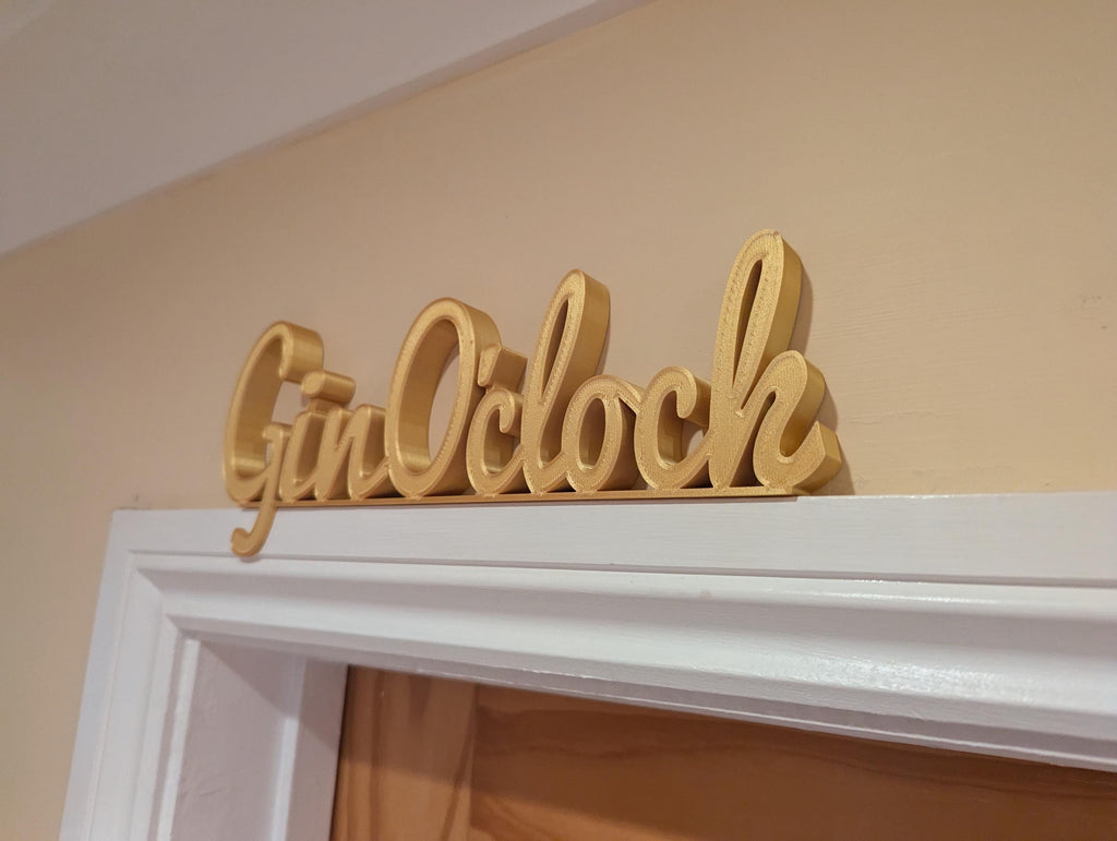 Gin O'Clock Door Sign, Gin Door Sign, Door Topper, Custom Door Sign, Gin Lover Sign, Above Door Sign, Quirky Door Sign, Fun Gin Bar Sign
