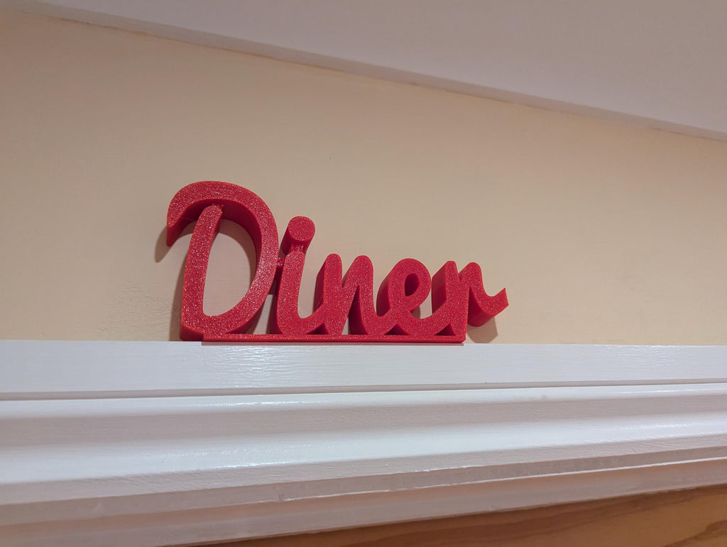 Diner Door Sign, Room Door Sign, Custom Door Sign, Door Topper, Home Decor, Dining Room Sign, Hallway Door Frame Art, Diner Novelty Sign