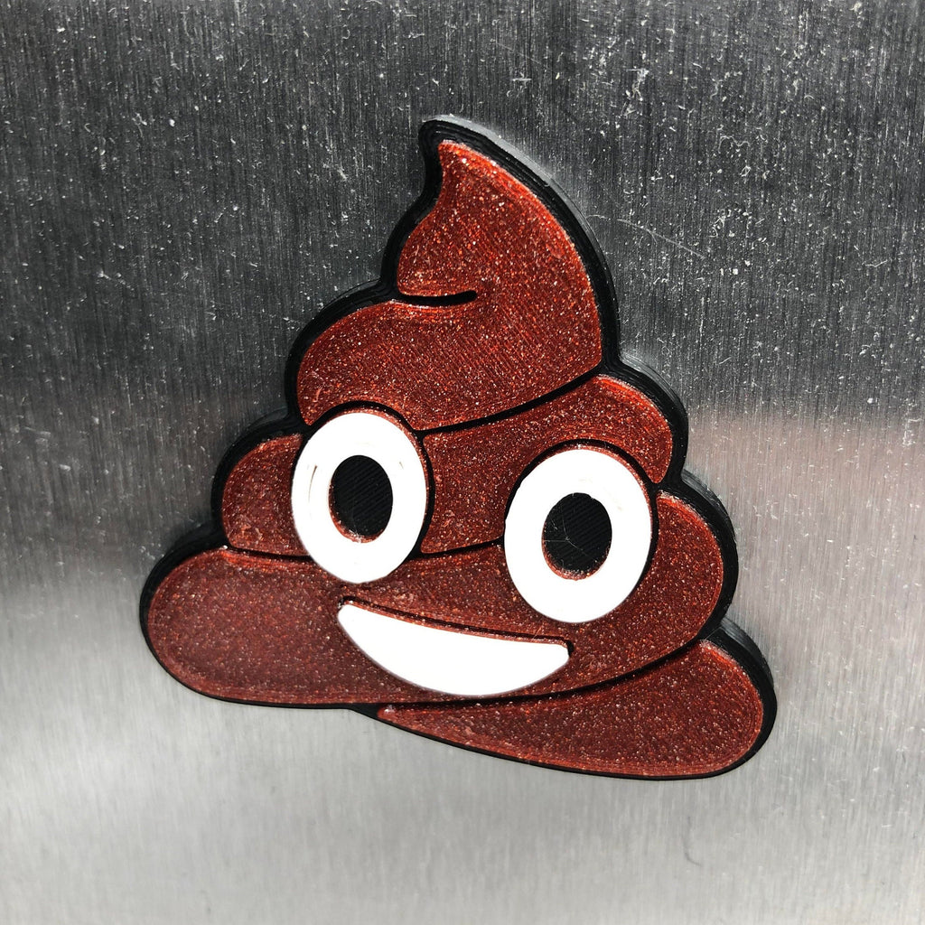 Sparkly Brown Poop Magnet / Smiling Pile Poo Magnet / Poo Shaped Magnet / Poo Shaped Fridge Magnet / Novelty Poo Magnet / Poop Joke Magnet