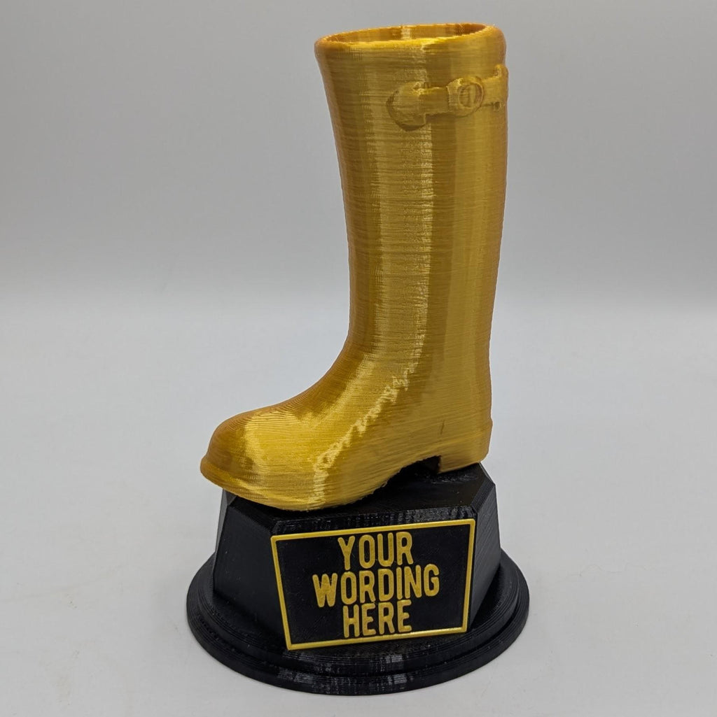 Personalised Wellington Trophy, Welly Boot Trophy, Wellington Boot Award, Custom Trophy, Joke Trophy Award, Welly Boot Gift, Welly Wanging