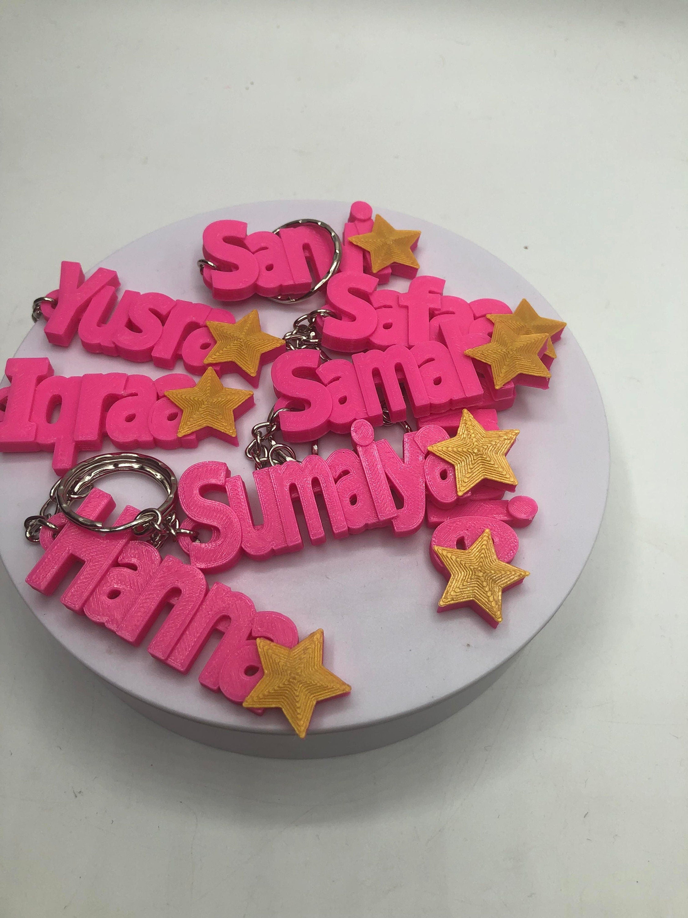 Personalized Star Name Keyring: Back to School Bag Tag