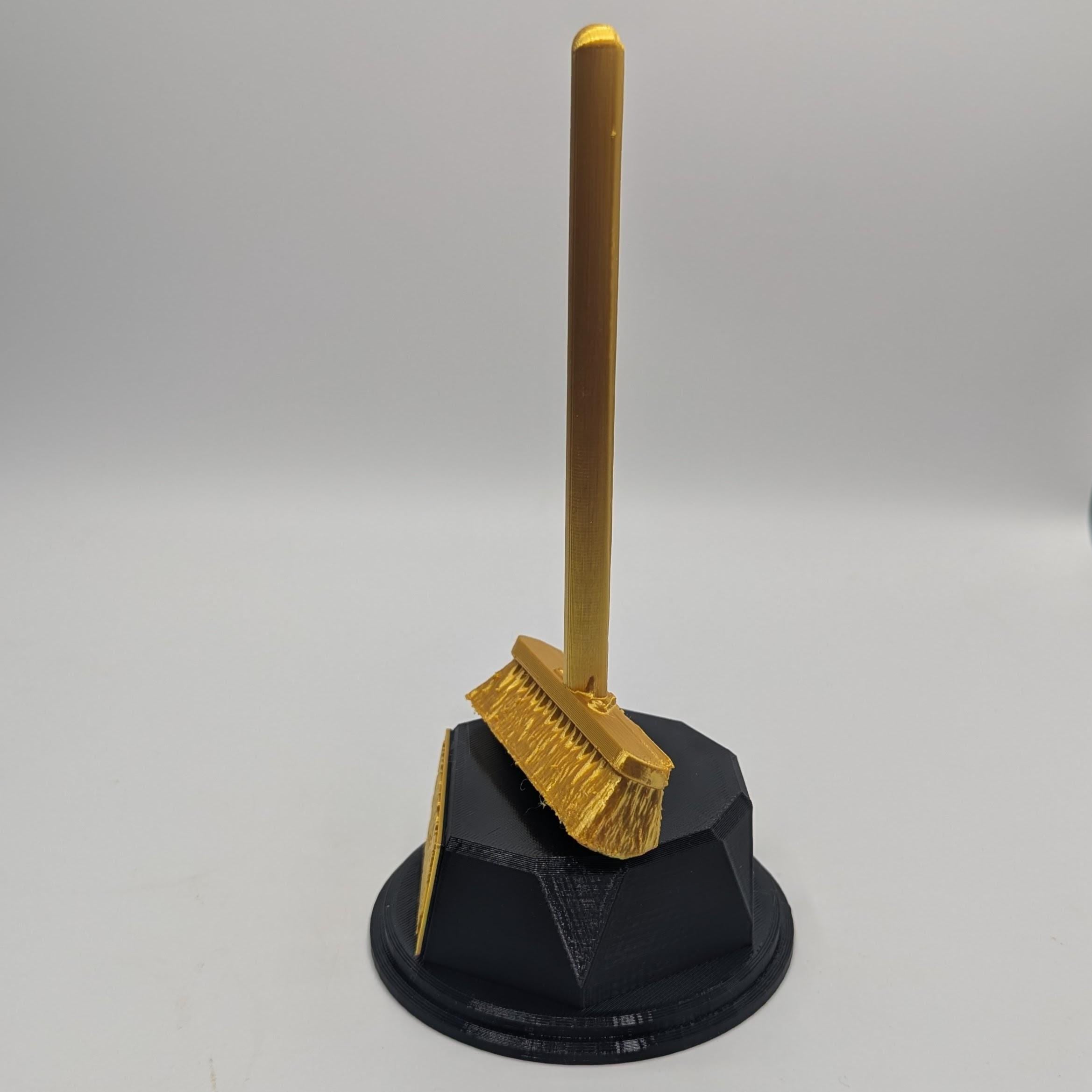 Broom Trophy, Station Sweeper Award, Custom Trophy Gift, Sweeper Trophy, Broom Award, Cleaner Trophy, Cleaner Award, Office Trophy, Broom