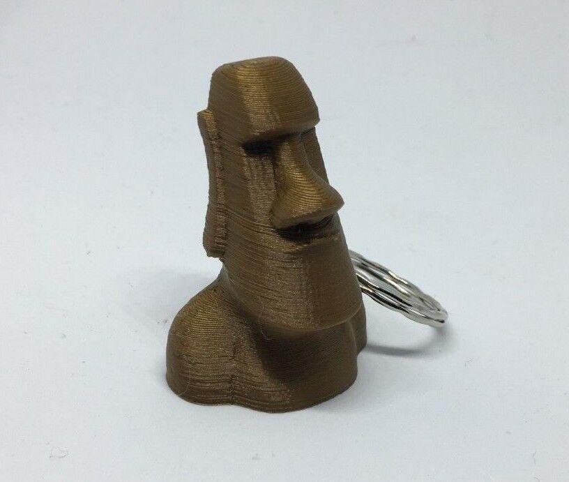 Moai Statue Head Keyring / Easter Island Keyring / Moai Shape Keyring / Statue Head Keyring / Statue Head Bag Tag / Moai Shape Bag Tag