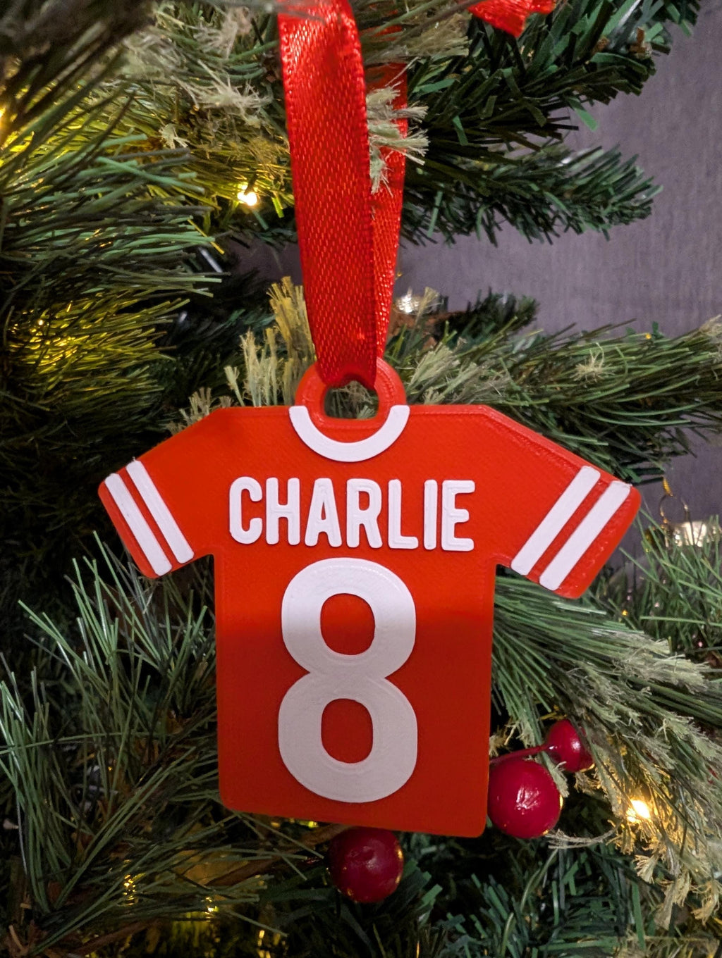 Personalised Football Shirt Bauble, Soccer Christmas, Football Party Bag Fillers, Football Team Decorations, Football Gift,  Football Favour