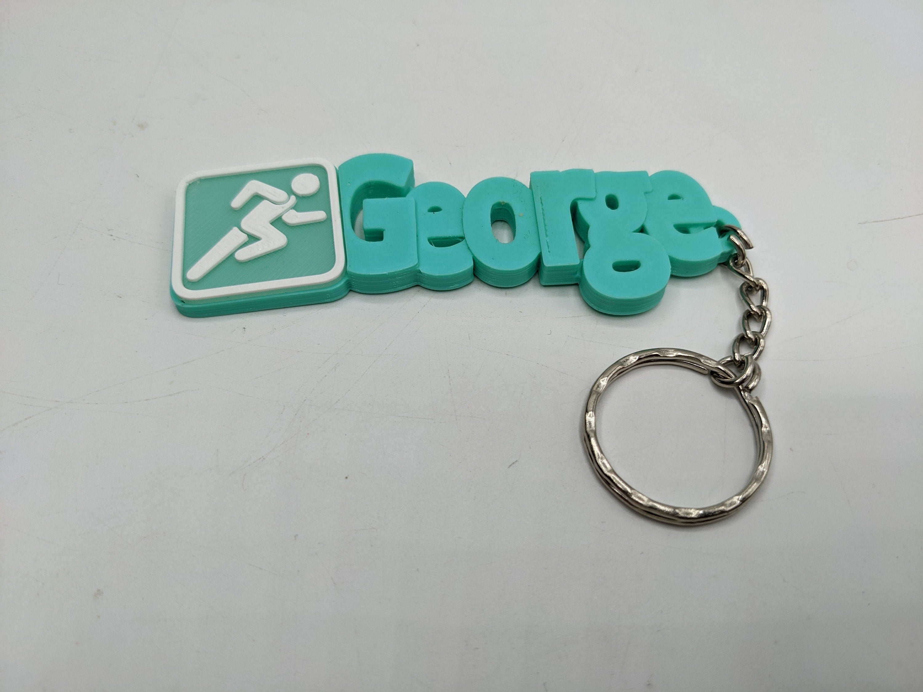 Personalised Running Bag Chunky Name Keyring / Running Bag Tag / Gift for a Runner / Running Keyring Gift / Running Gift / Runners Bag Tag