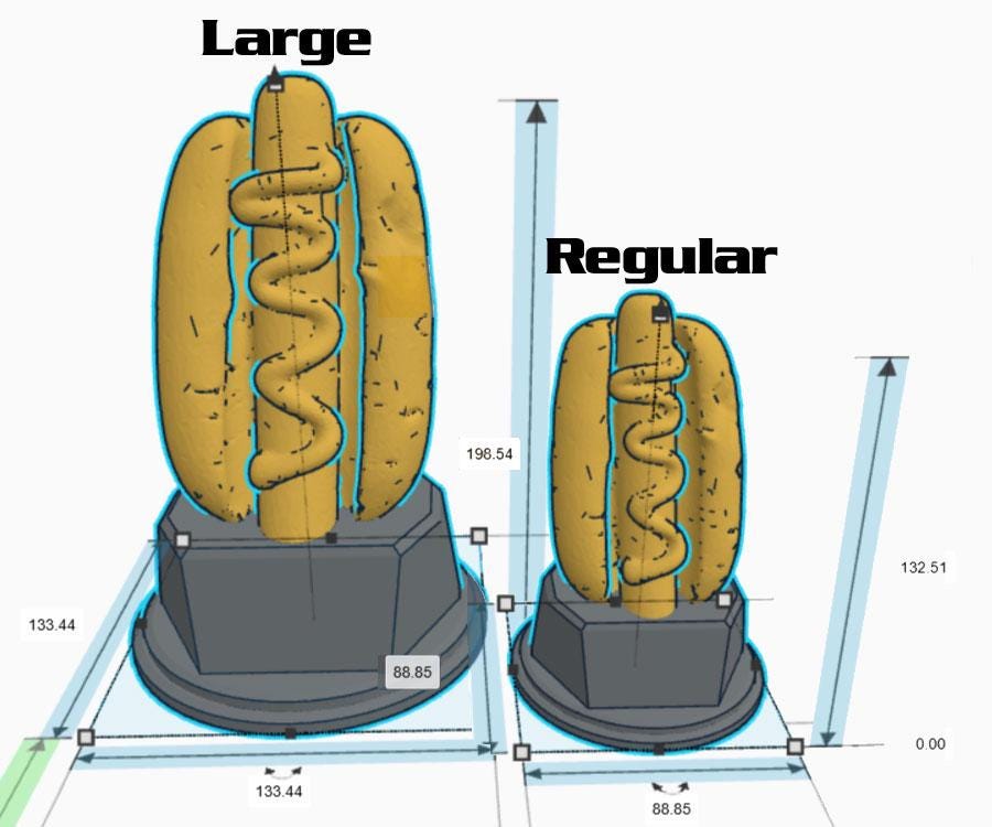 Personalised Hotdog Trophy, Wiener Award, Gift for friend, Joke Award, Personalised Trophy Award, Chilli Dog Award, Joke Hotdog Gift, Hotdog