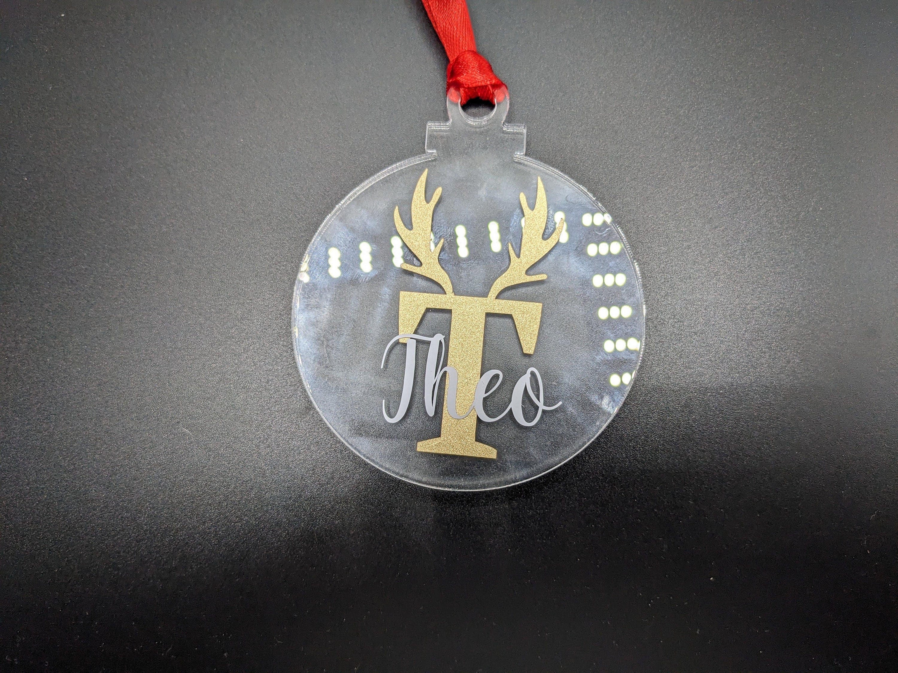 Personalised Initial Bauble, Deer Bauble Gift, Antler Personalised Bauble, Personalised Decoration, Christmas Bauble Decoration, Bauble Gift