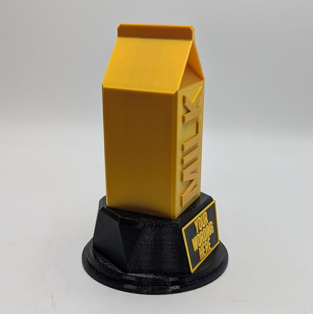 Personalised Milk Trophy, Custom Trophy Gift, Milk Lover Trophy, Milk Award Gift, Milk  Carton Gift, Milk  Lover Gift, Milk Drinker Award