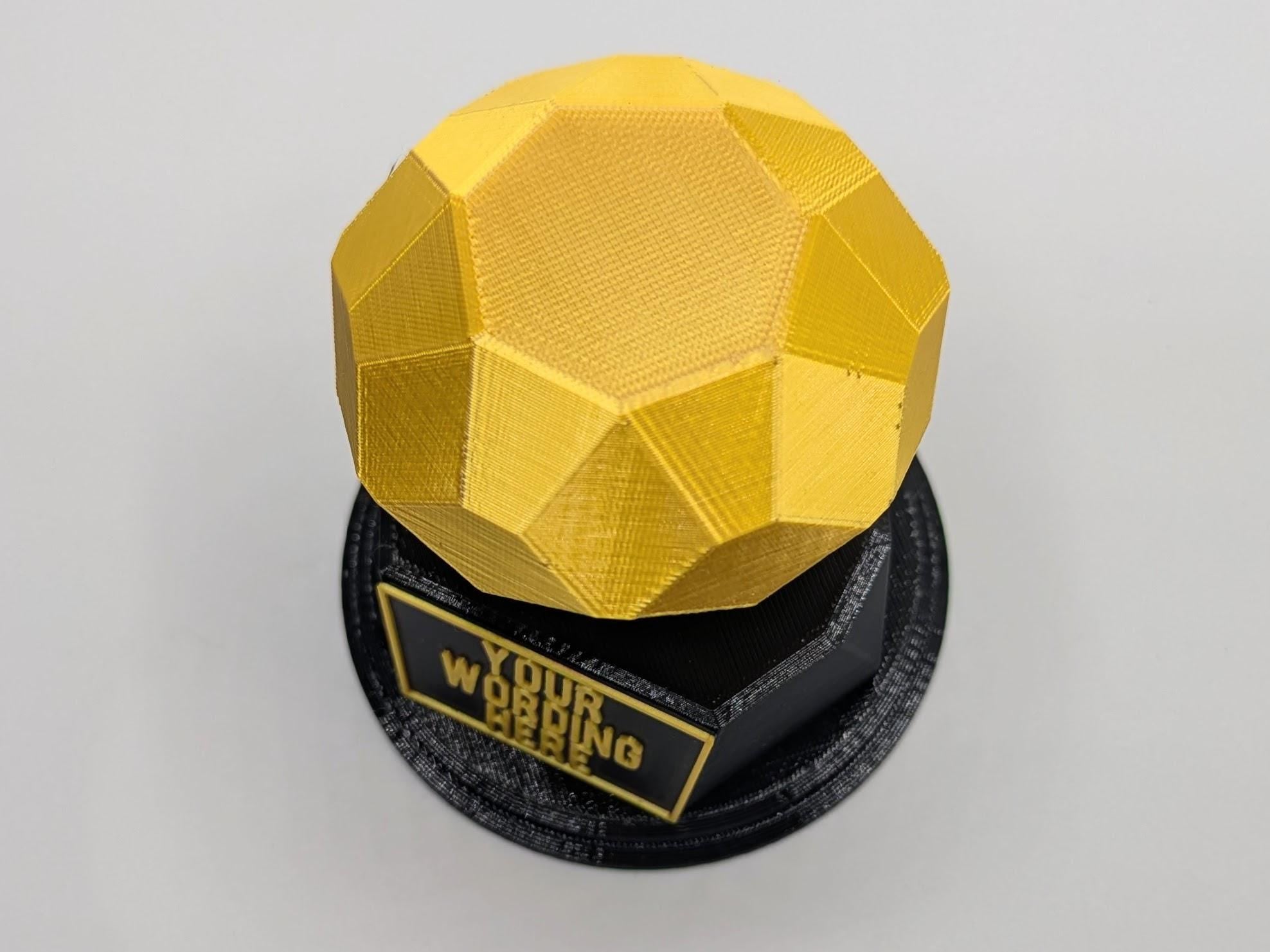 Personalised Diamond Trophy, Diamond Wedding Gift, Fun Trophy, Diamond Award, You're a Diamond Trophy, Gift for Diamond Lover, Diamond Gift