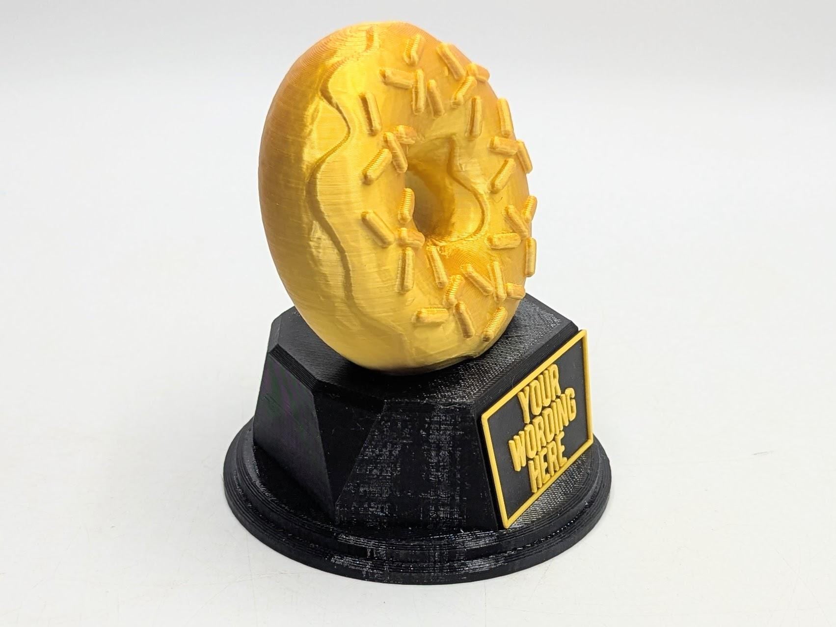 Personalised Doughnut Trophy, Donut Award, Gift for friend, Joke Award, Personalised Trophy Award, Police Donut Award, Joke Doughnut Gift