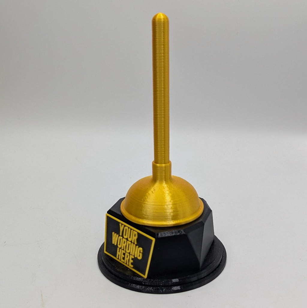 Personalised Plunger Trophy, Custom Trophy Gift, Builder Trophy Gift, Plumber Trophy Gift, Best Plumber Award, DIY Trophy Gift, Custom Award